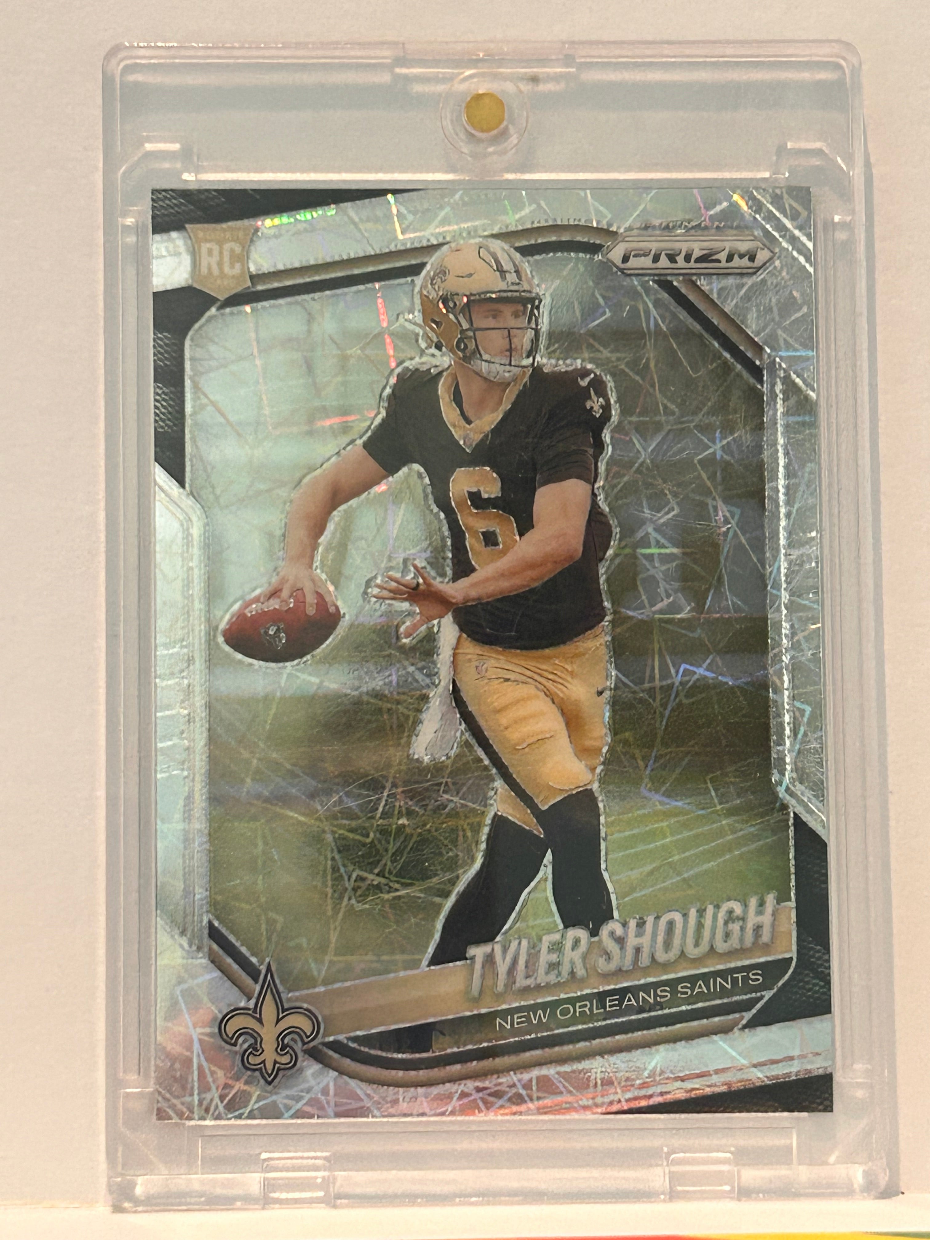 Tyler Shough 2025 Panini Prizm #327 Holo Laser Rookie Card