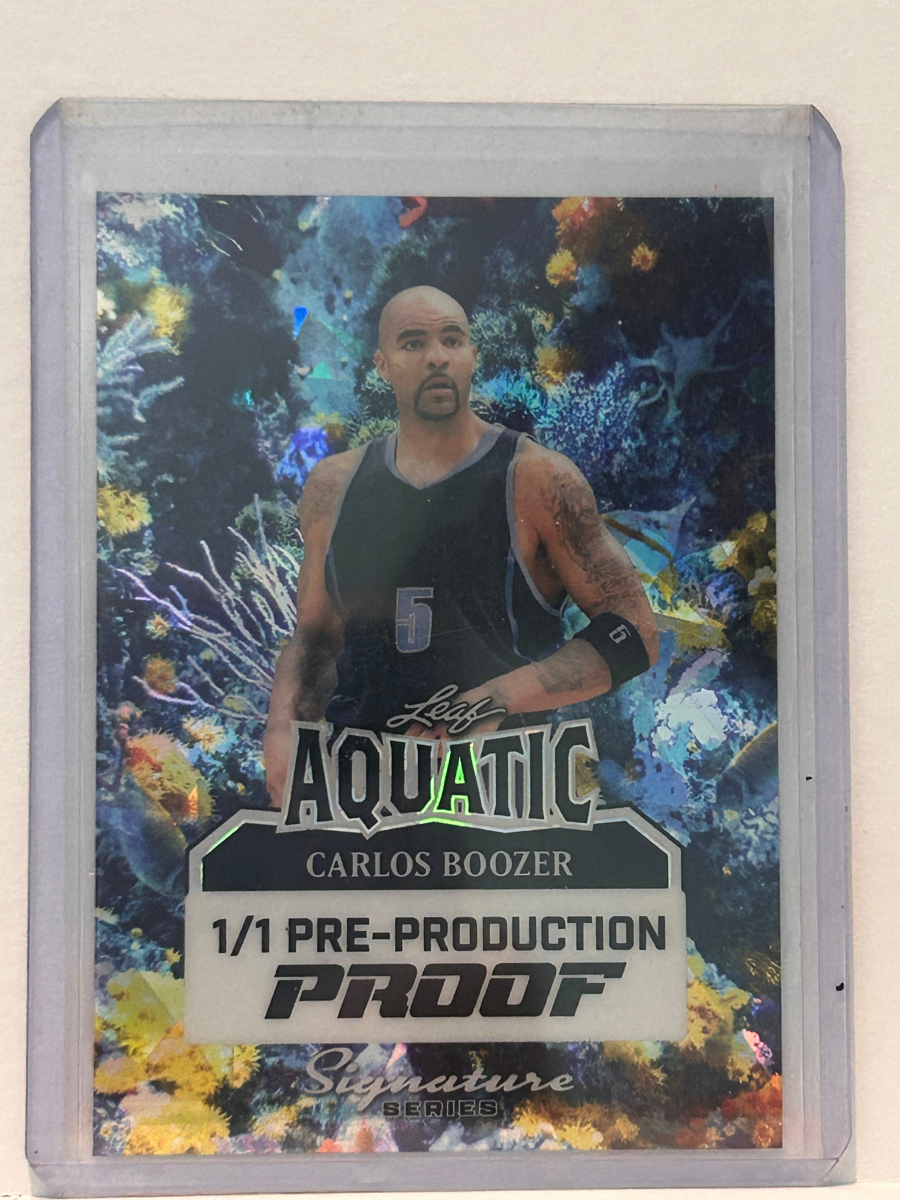 Carlos Boozer Leaf Aquatic 1/1 Pre-Production Proof Signature Series