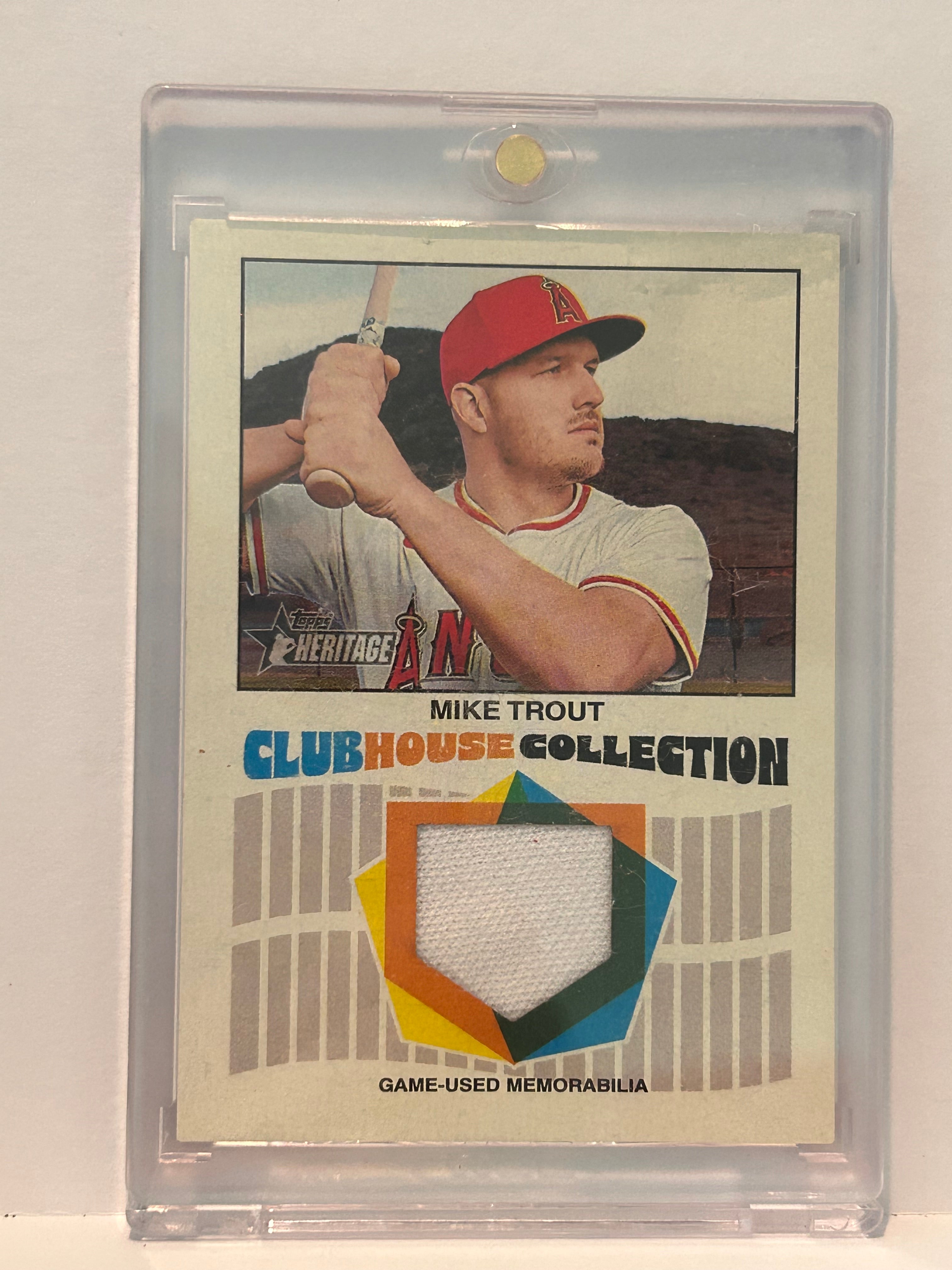 Mike Trout 2026 Topps Heritage #CCR-MT Clubhous Collection Relic