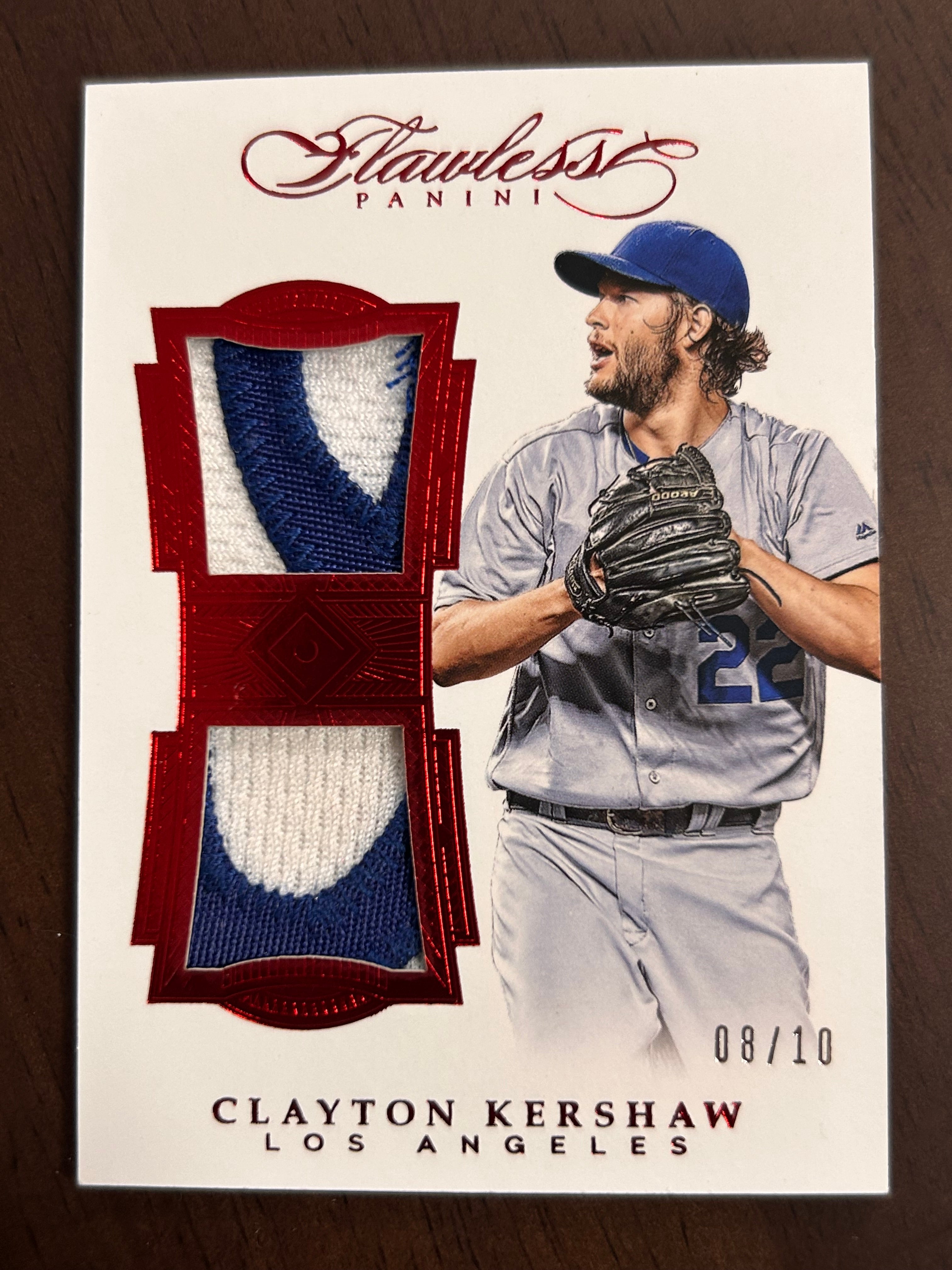Clayton Kershaw 2017 Panini Flawless #DP-CK Relic 08/10