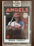 Mike Trout 2021 Topps Clearly Authentic # 86TBA-MT Autographed