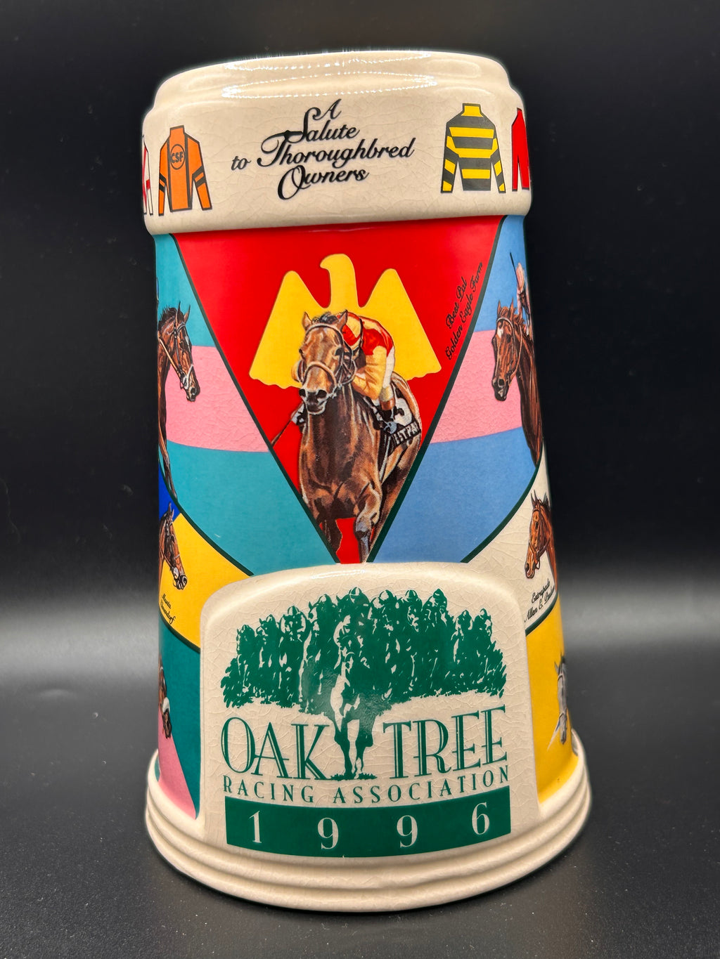 1996 Oak Tree Racing Commemorative Stein
