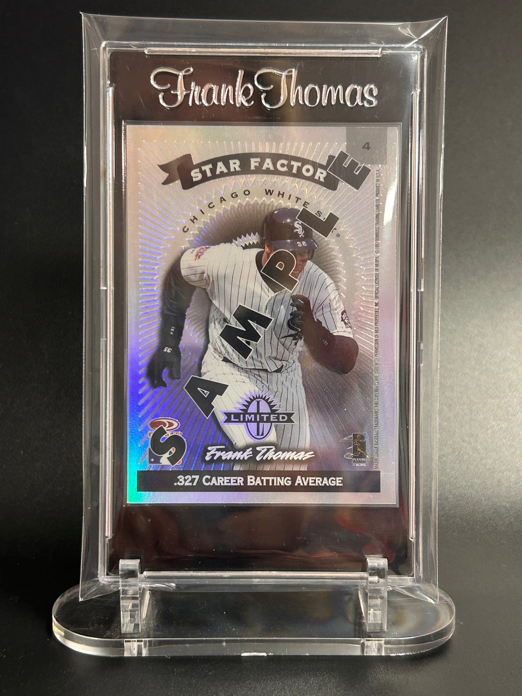 Frank Thomas 1997 Donruss #4 Star Factor Sample Card