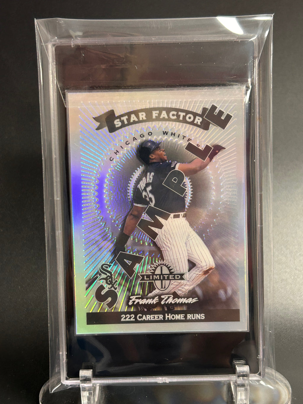Frank Thomas 1997 Donruss #4 Star Factor Sample Card