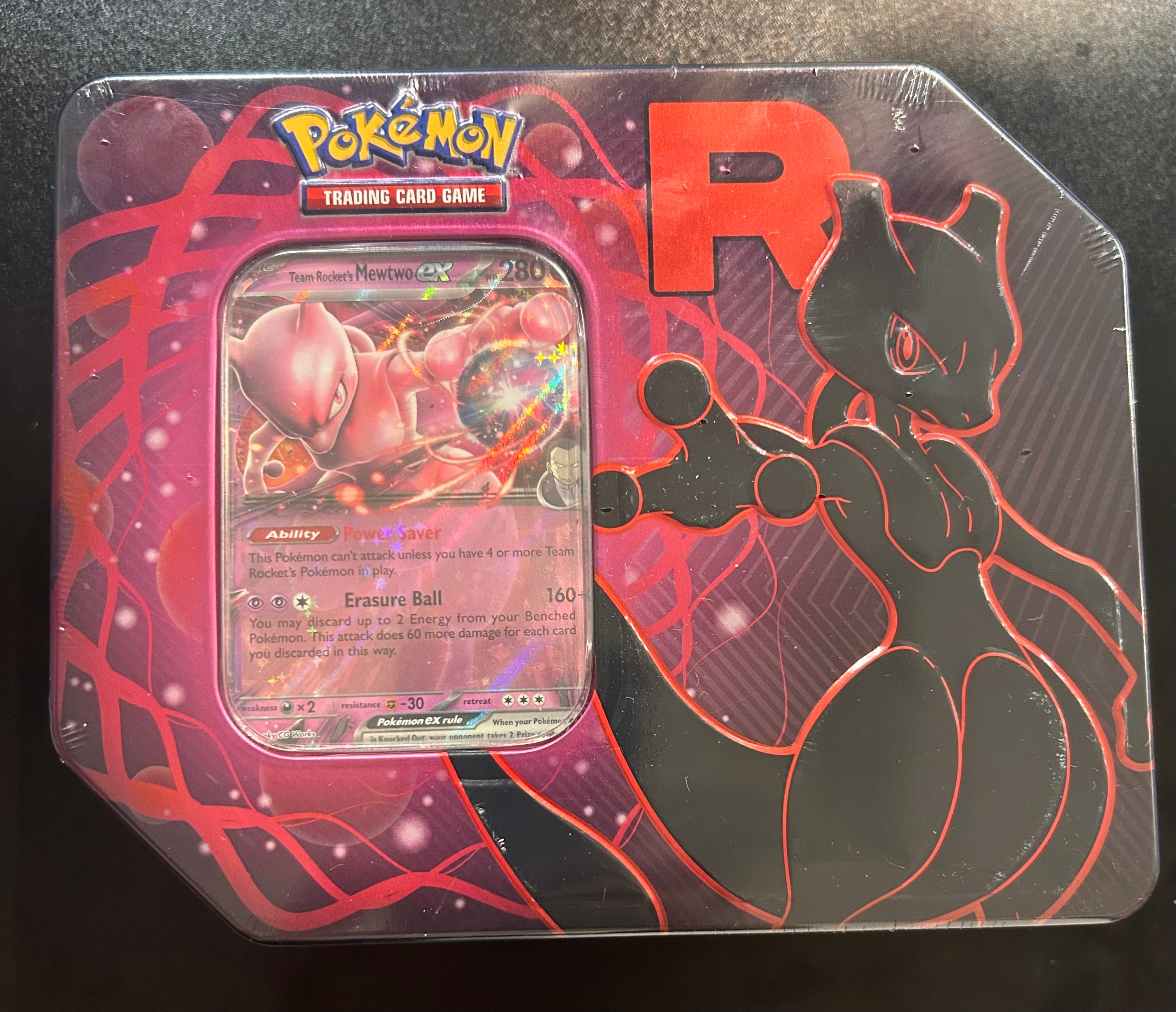 Team Rocket MewTwo ex Tin