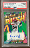 [12375] 2024 Zavier Worthy Topps Chrome #RRAXW All-Etch RK Rush AU-GRN Refractor PSA 9 rookie 20/99