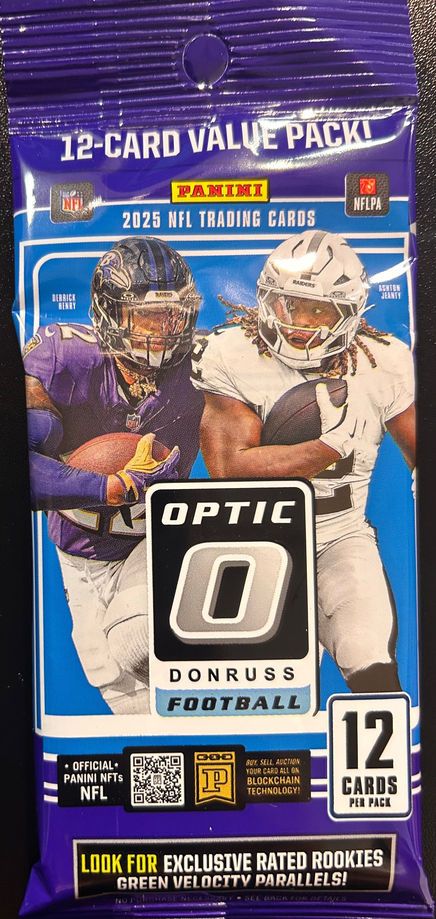 2025 NFL Panini Donruss Optic 12-card value pack