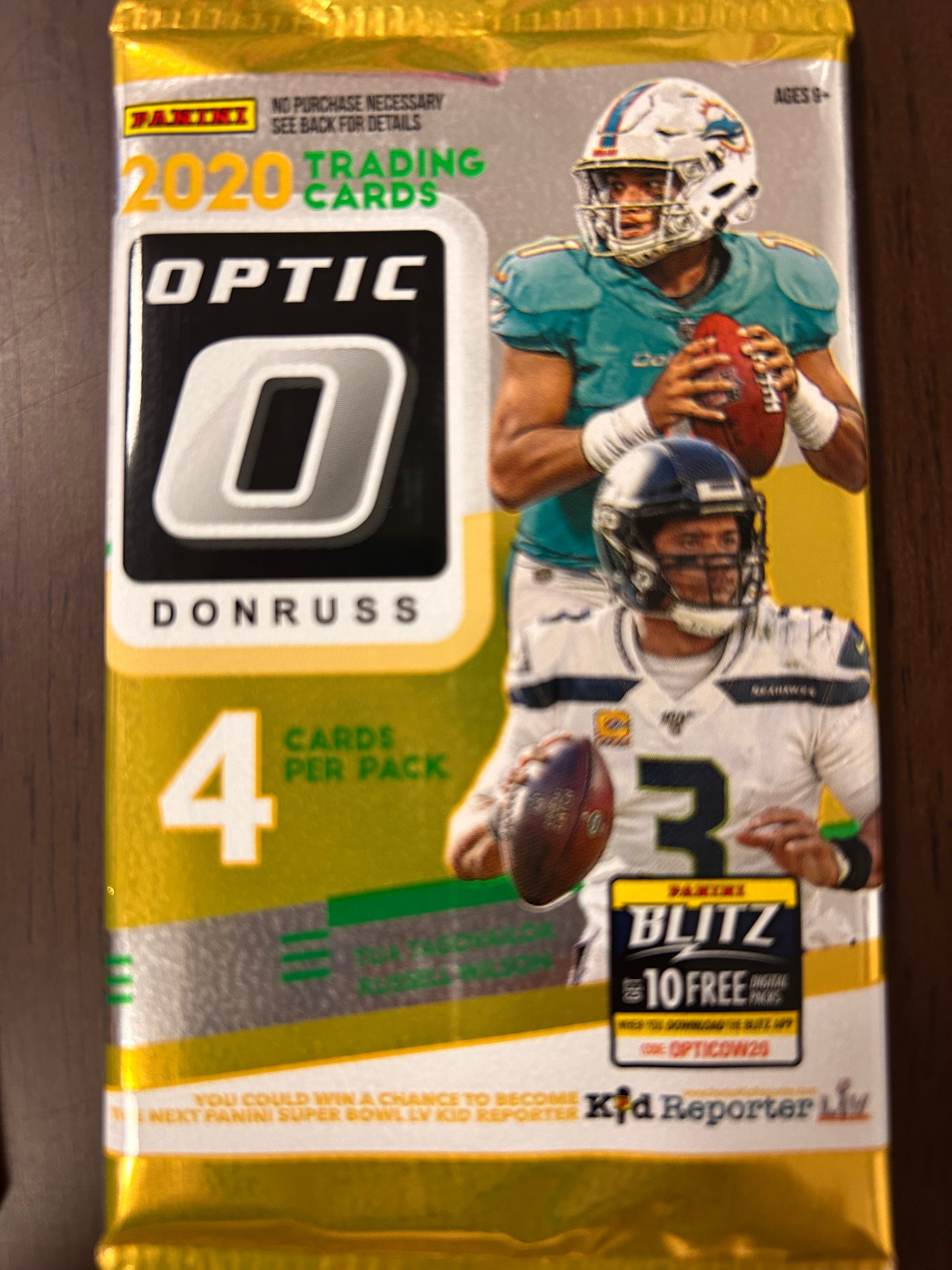 2020 Panini Donruss Optic NFL Booster Pack