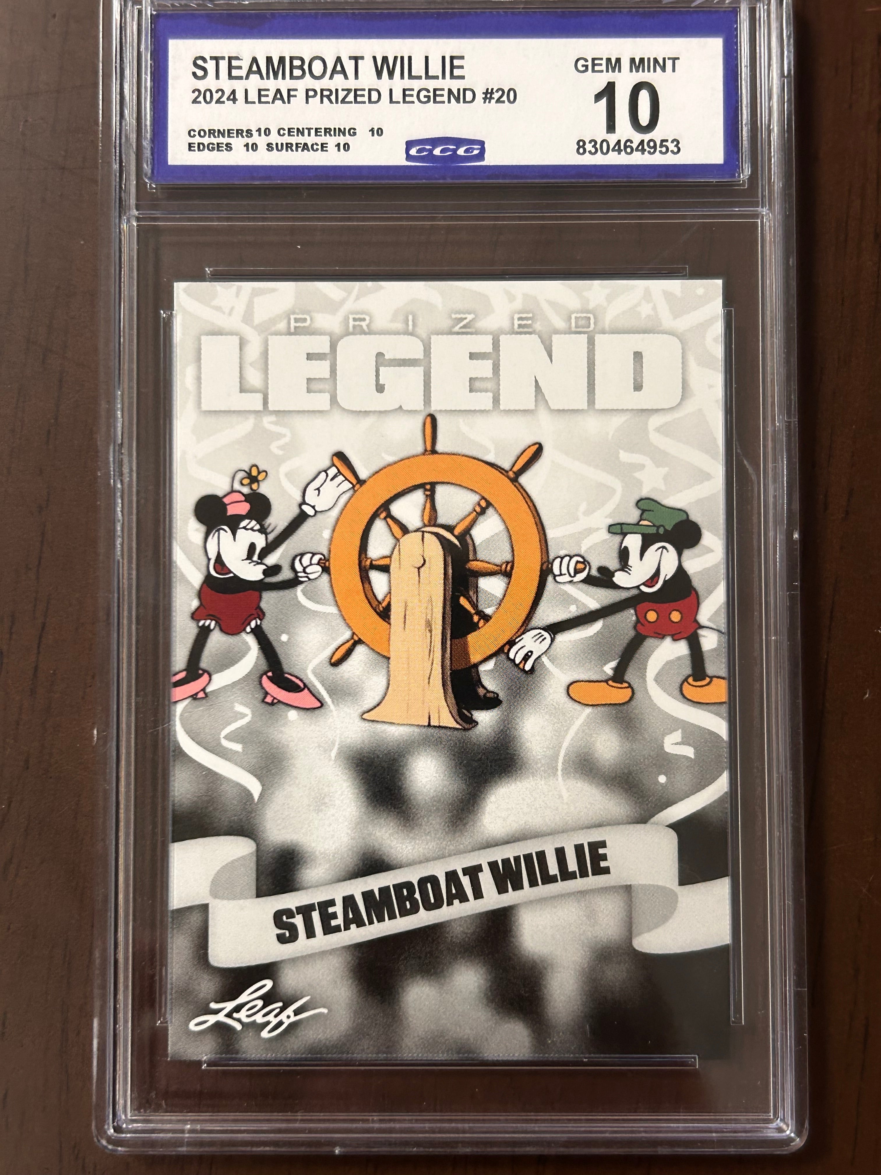 Steamboat Willie 2024 Leaf Prized Legend #20 CCG 10