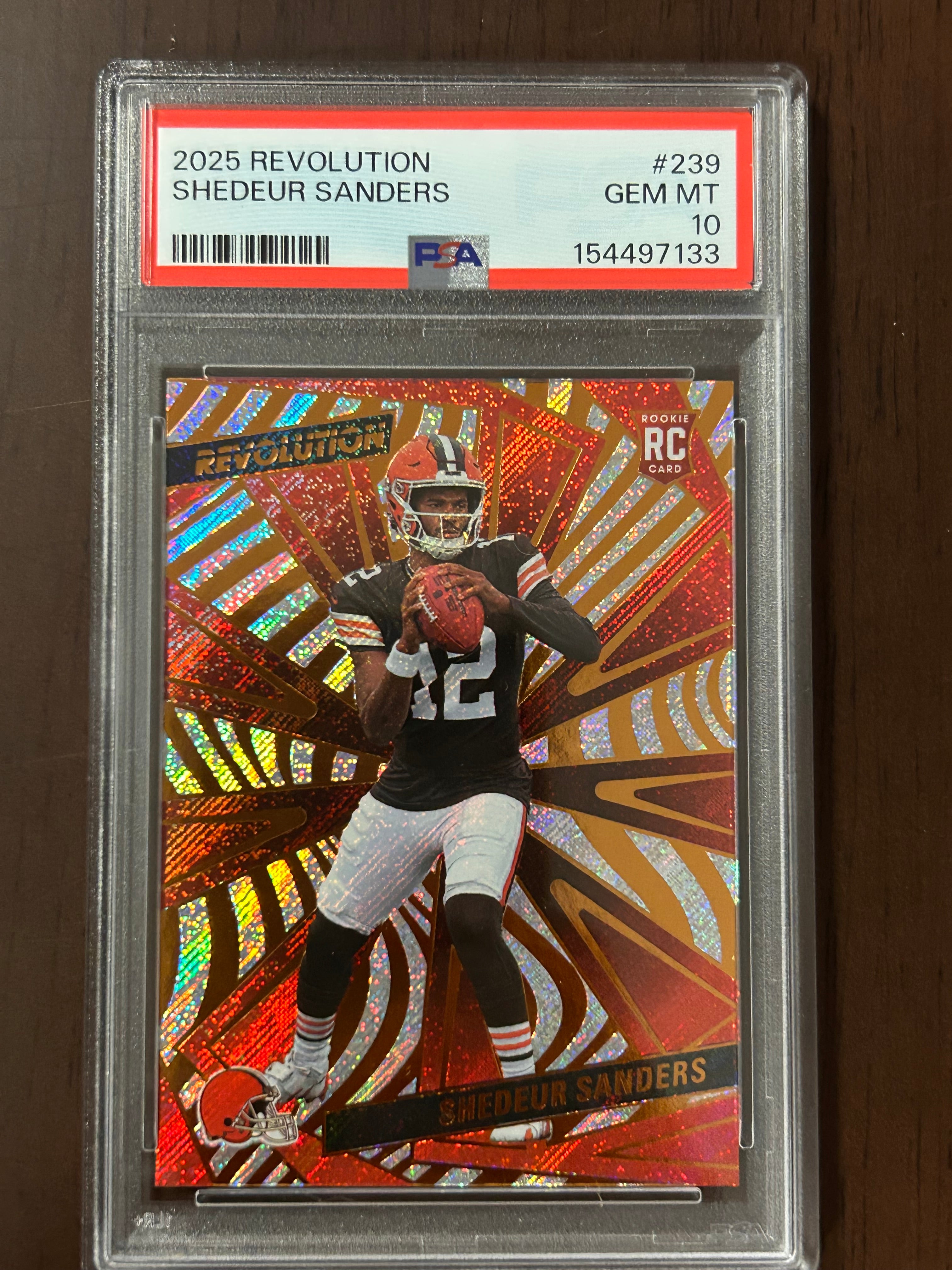 [97133] Shedeur Sanders 2025 Panini Revolution #239 Rookie PSA 10