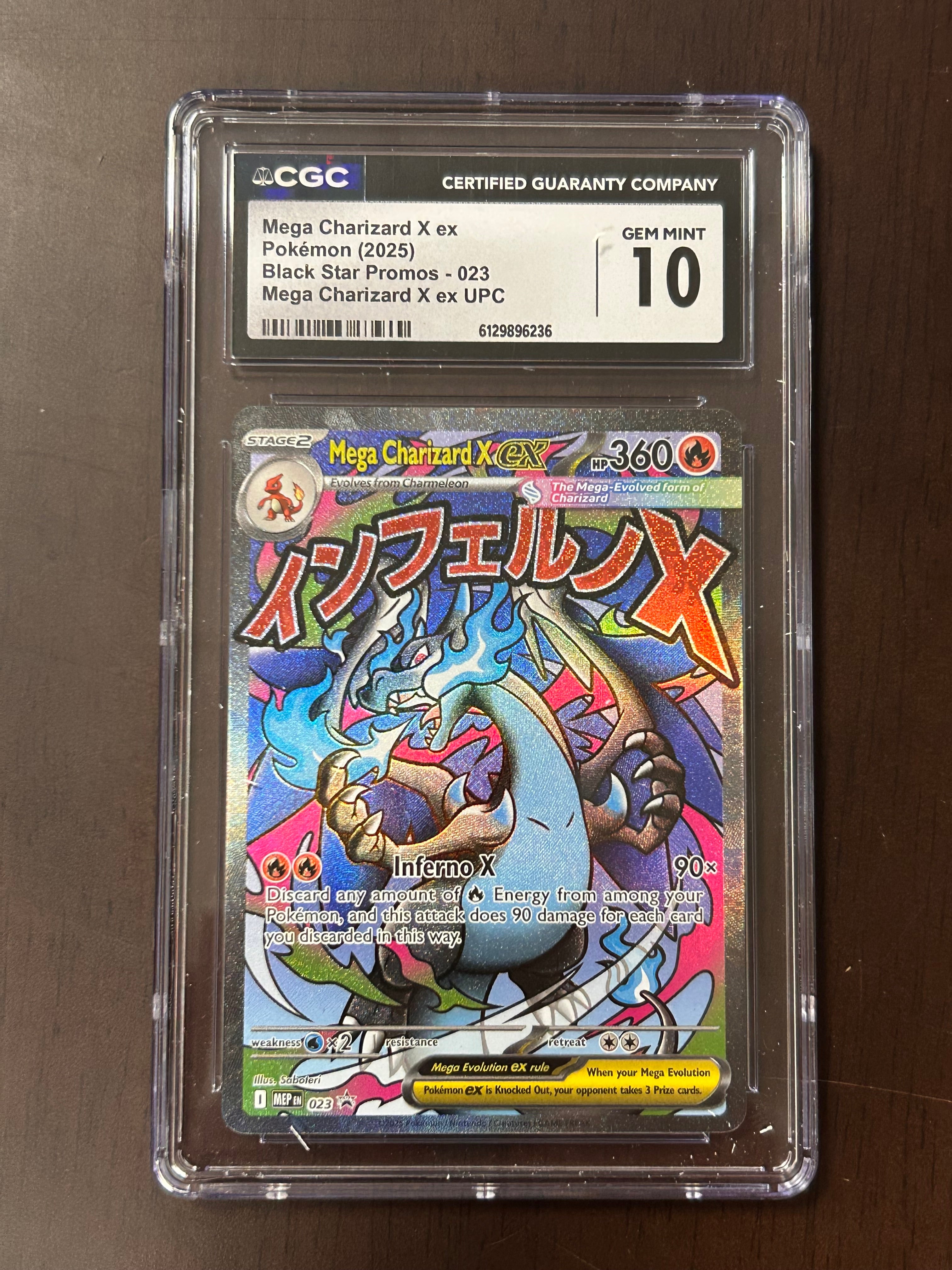 Mega Charizard X ex 2025 Black Star Promos 023 CGC 10