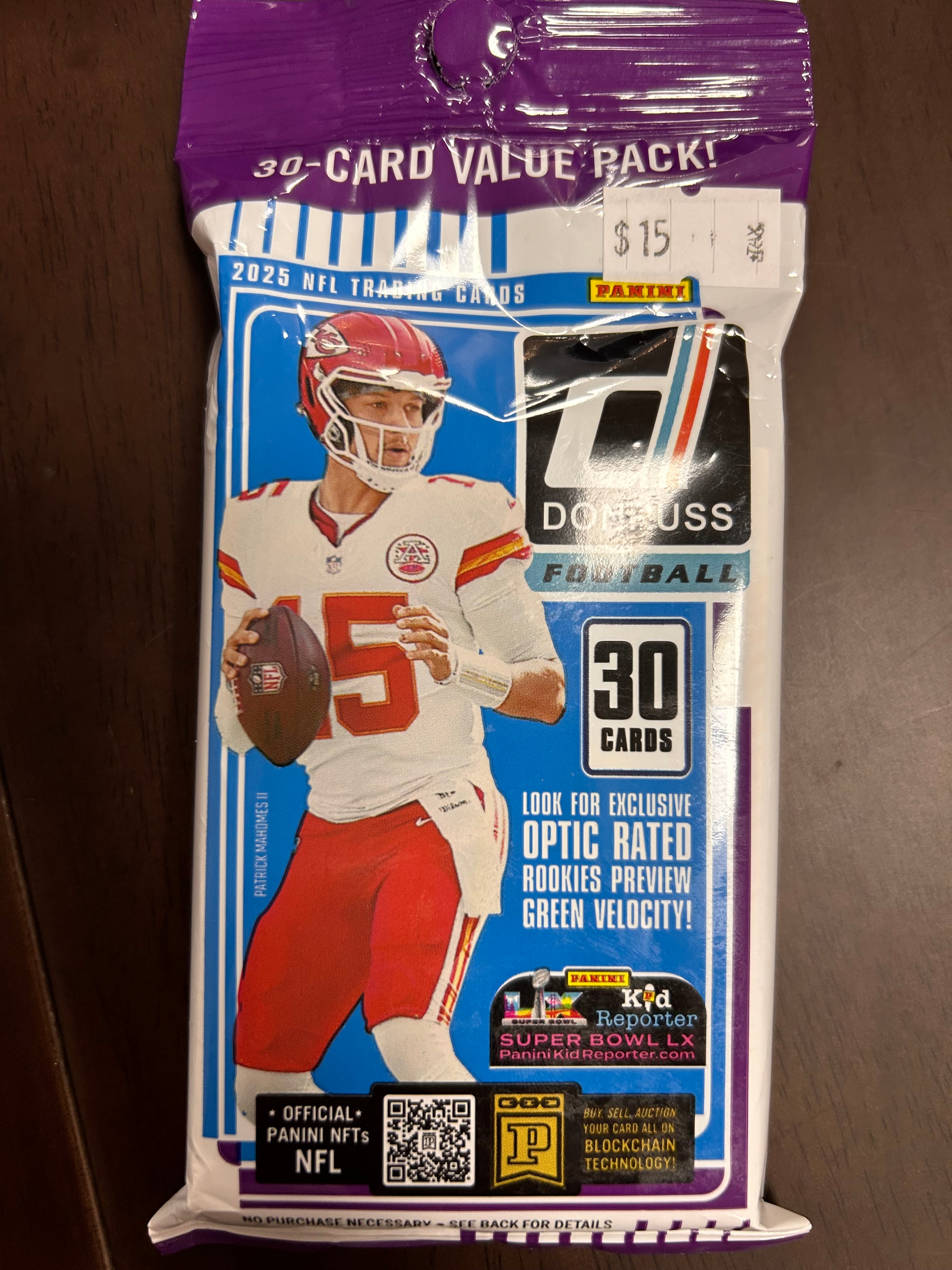 2025 NFL Panini Donruss Value Booster Pack