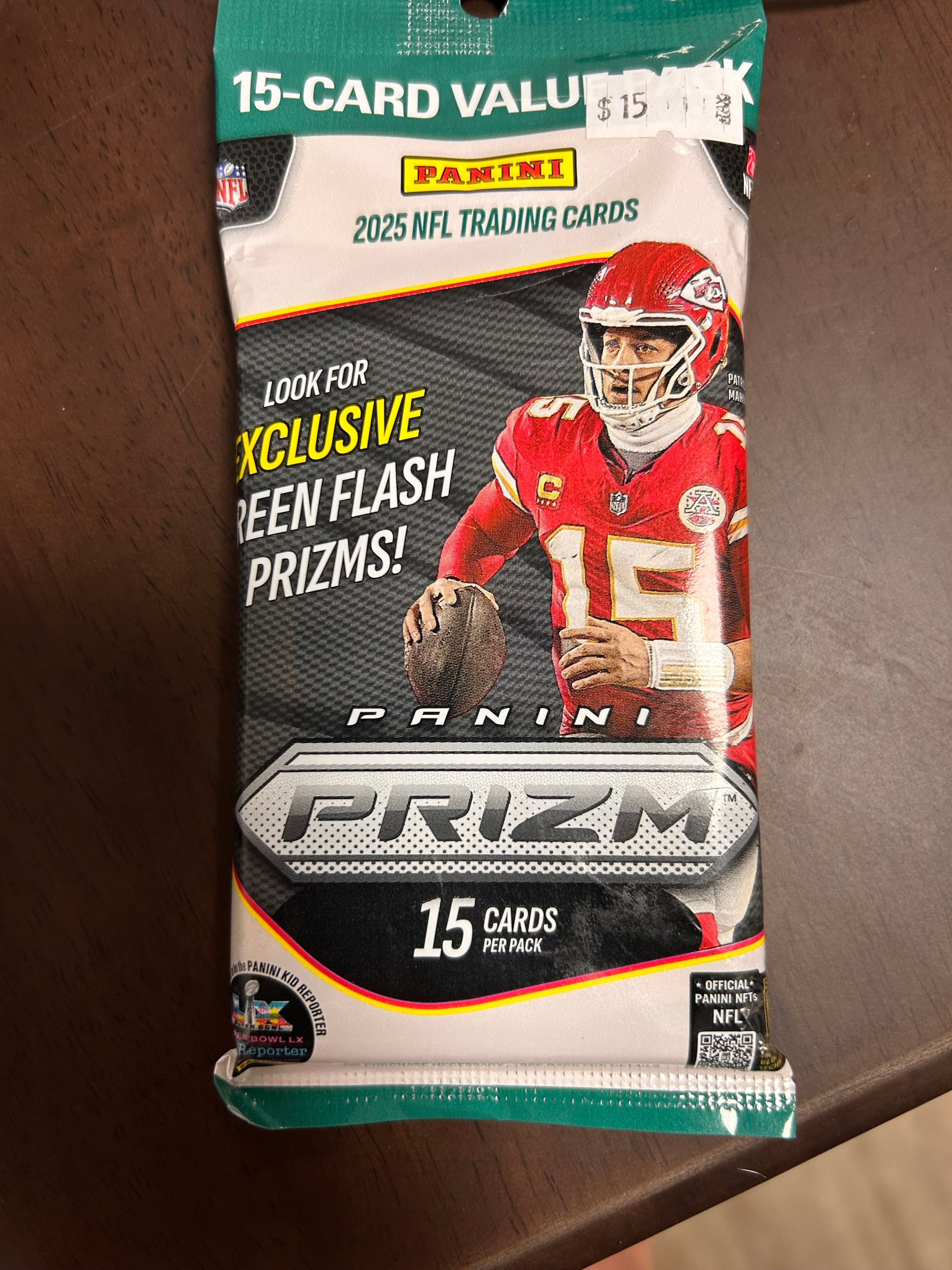 2025 Panini Prizm NFL 15-Card Value Pack