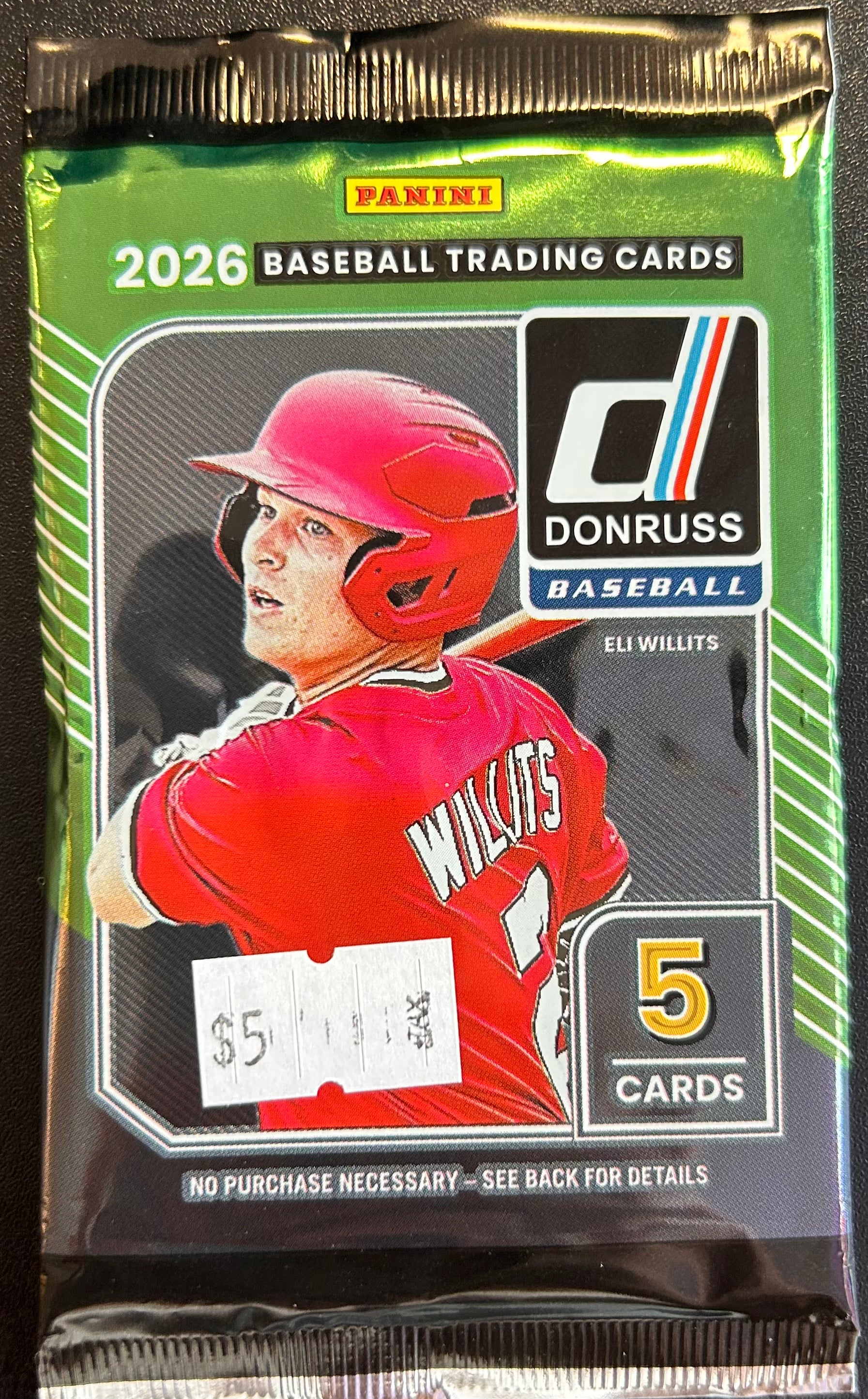 2026 Panini Donruss Baseball Pack 5 cards