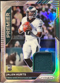 Jalen Hurts 2020 Panini Prizm Premier #12 Holo Relic Rookie