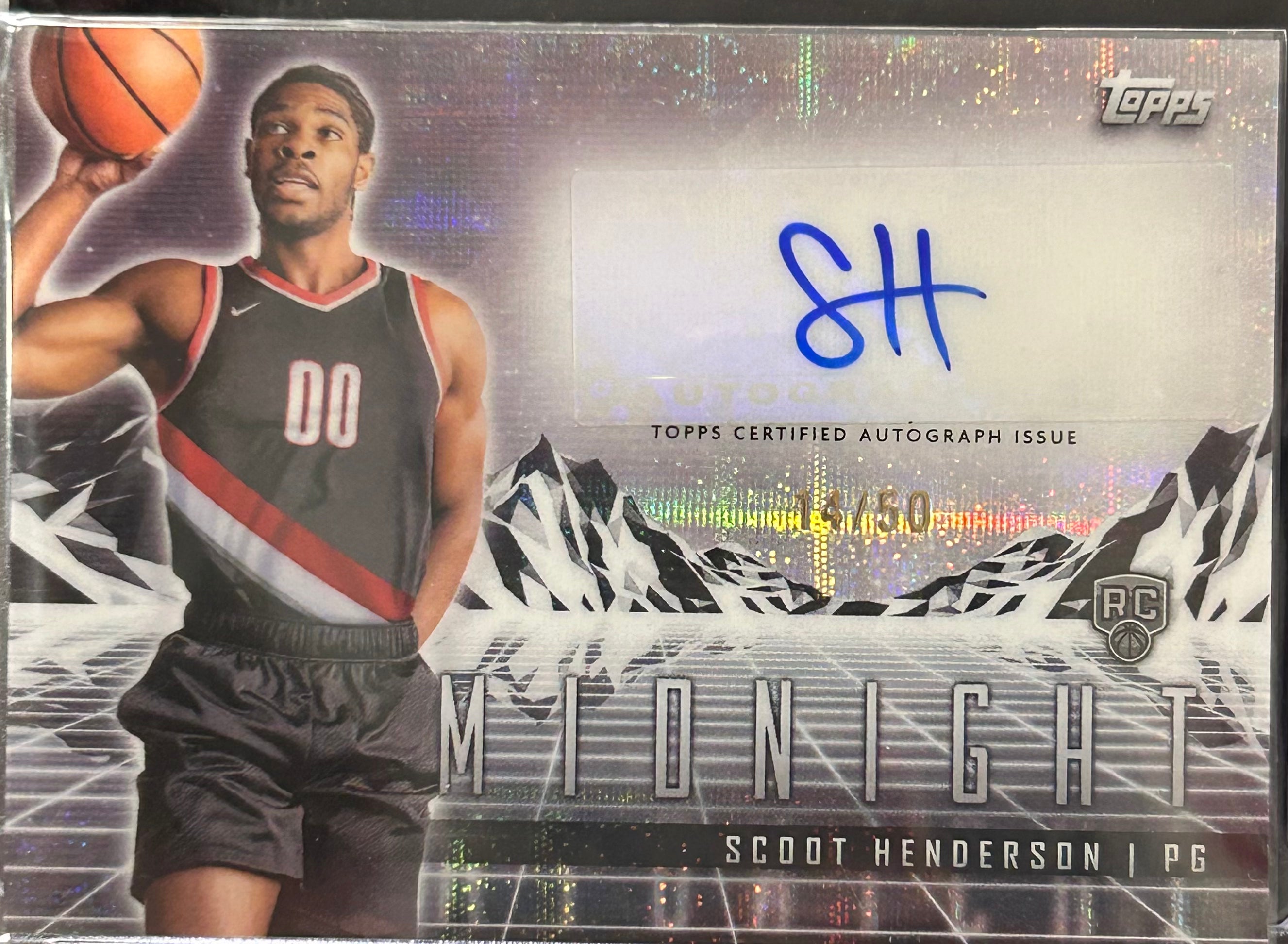 Scott Henerson 2024 Topps Midnight Rookie Horizon Signatures Auto Holo 14/50