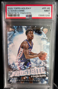 VJ Edgecombe 2025 Topps Holiday #FF-VE Rookie Card Frostbite Finishers PSA Mint 9