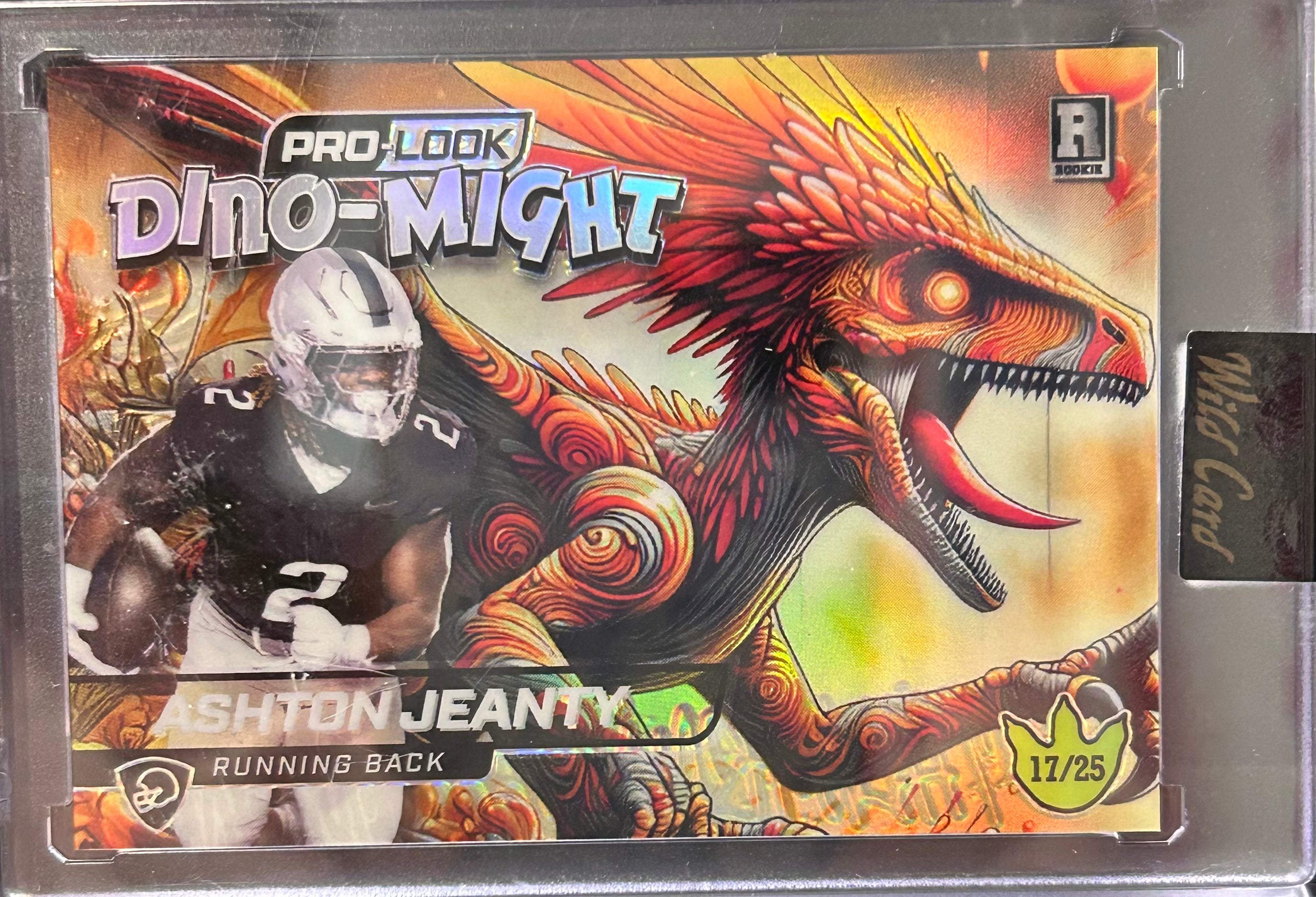 Ashton Jeanty 2025 Wild Card Alumination Dino-Might Holo 17/25
