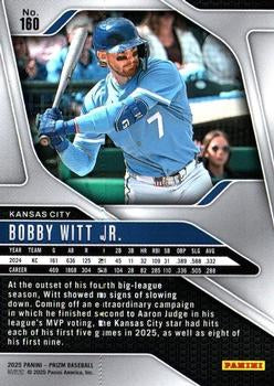 2025 Panini Prizm #160 Bobby Witt Jr. Blue Ice Prizms back