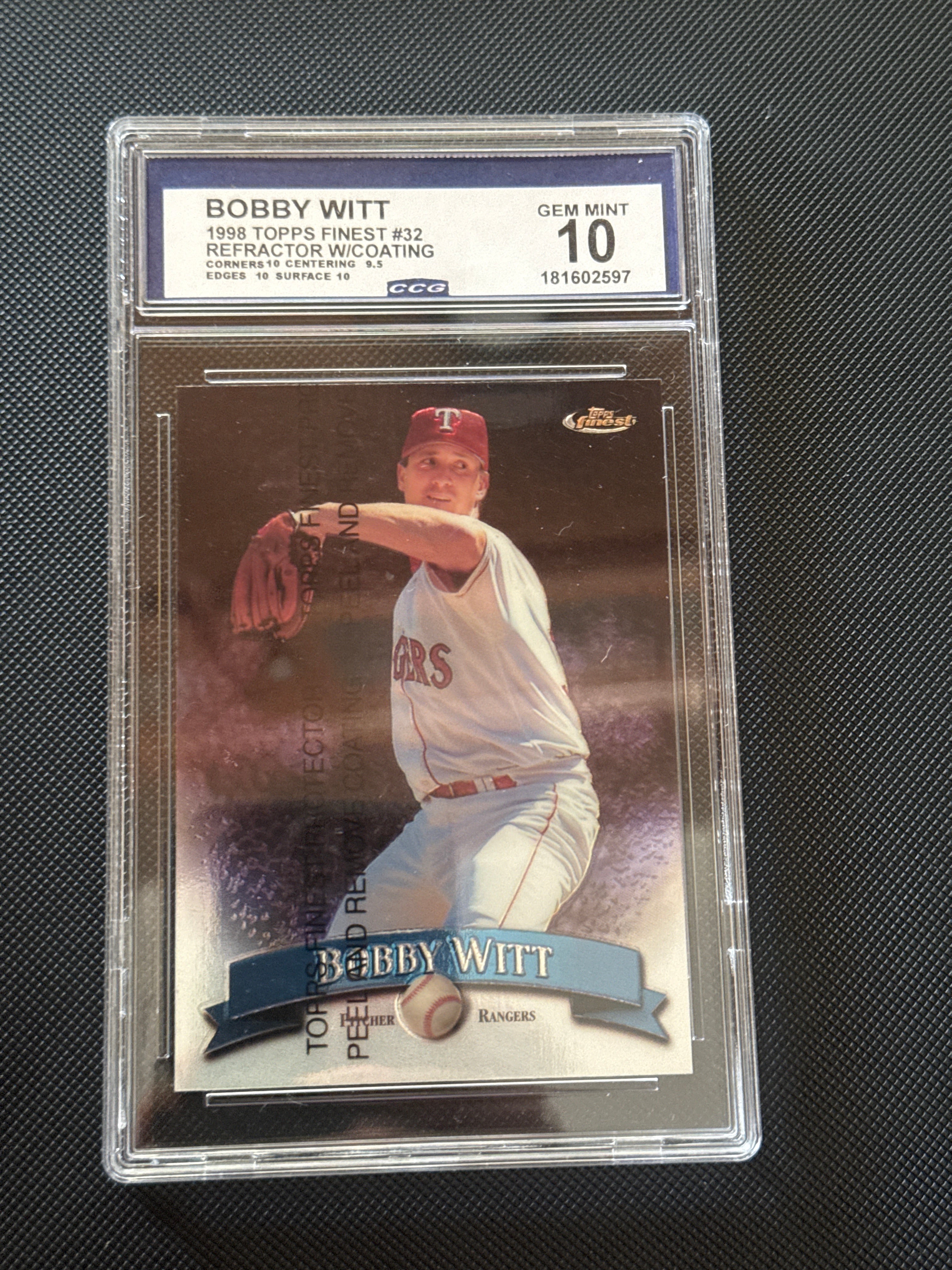 Bobby Witt 1998 Topps Finest #32 Refractor W/Coating