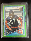2025 Donruss Optic #275 Luther Burden III Rated Rookie Lime Green Prizm #120/199 Chicago Bears front