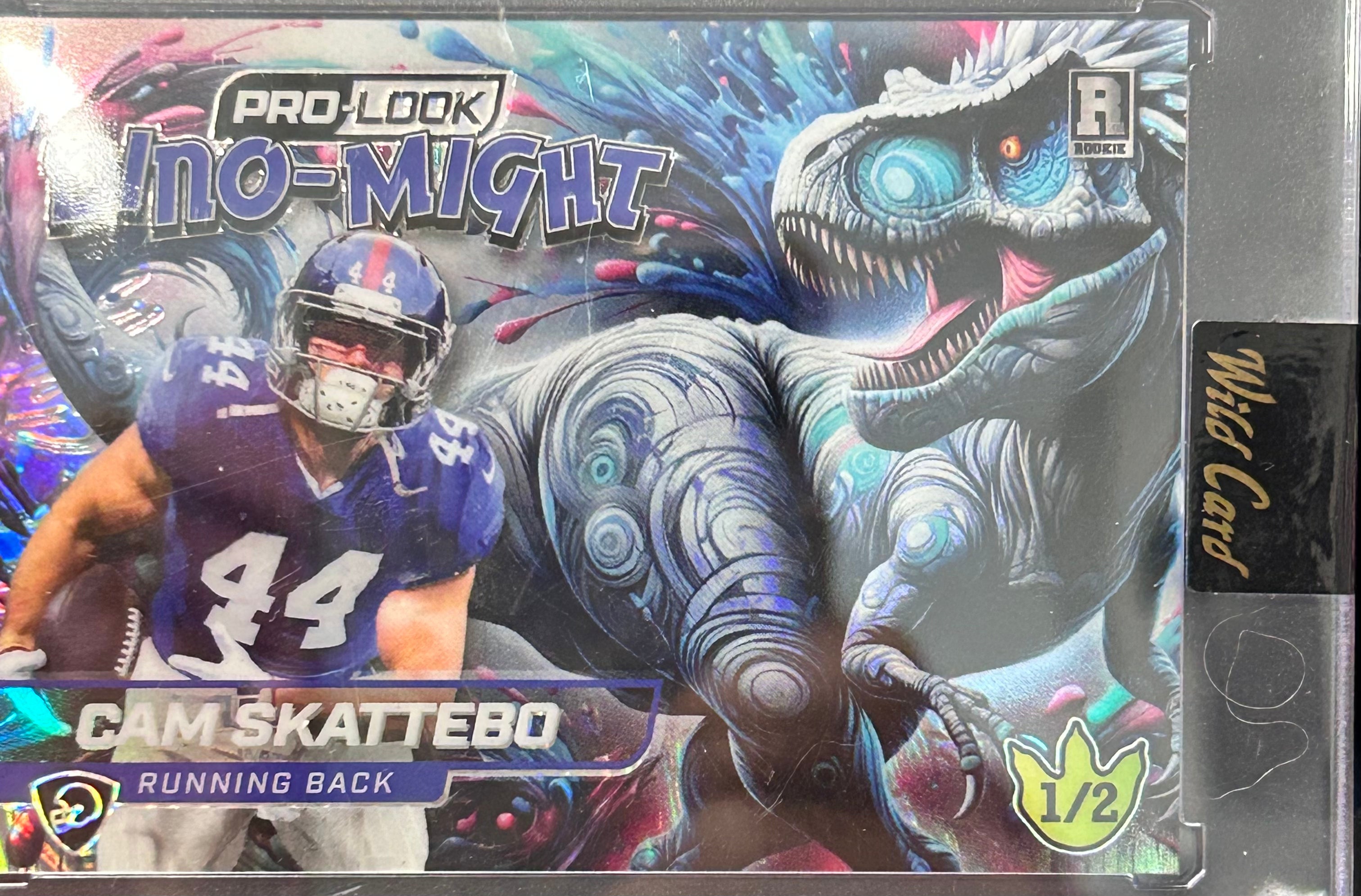 Cam Skattebo 2025 Wild Card Alumination Dino-Might Rookie Holo 1/2