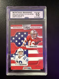 CCG cert 601263955 front slab — 2026 Leaf Patriot Edition Montana Manning Double Red #58/76 CCG 10