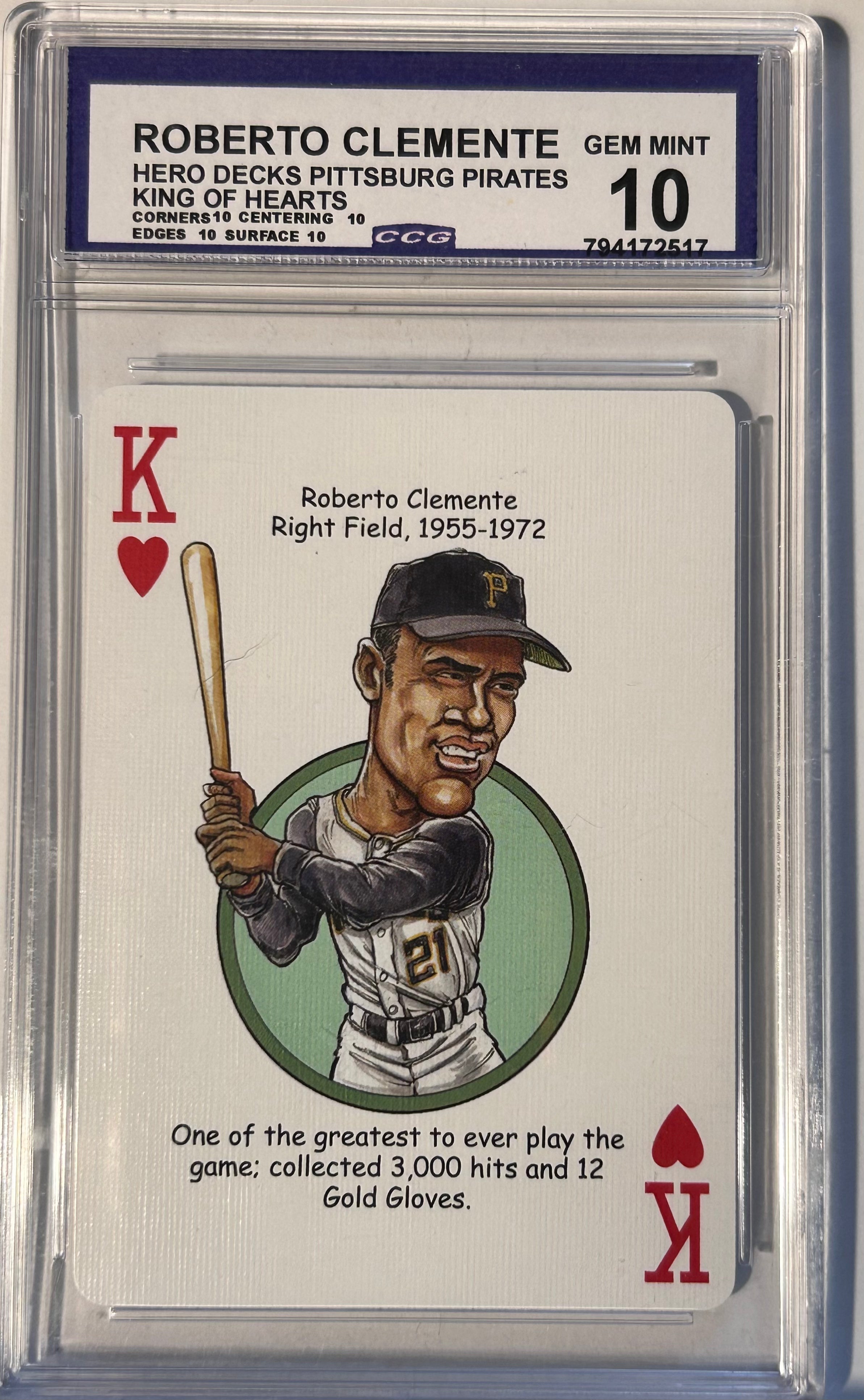 Roberto Clemente Hero Decks King of Hearts
