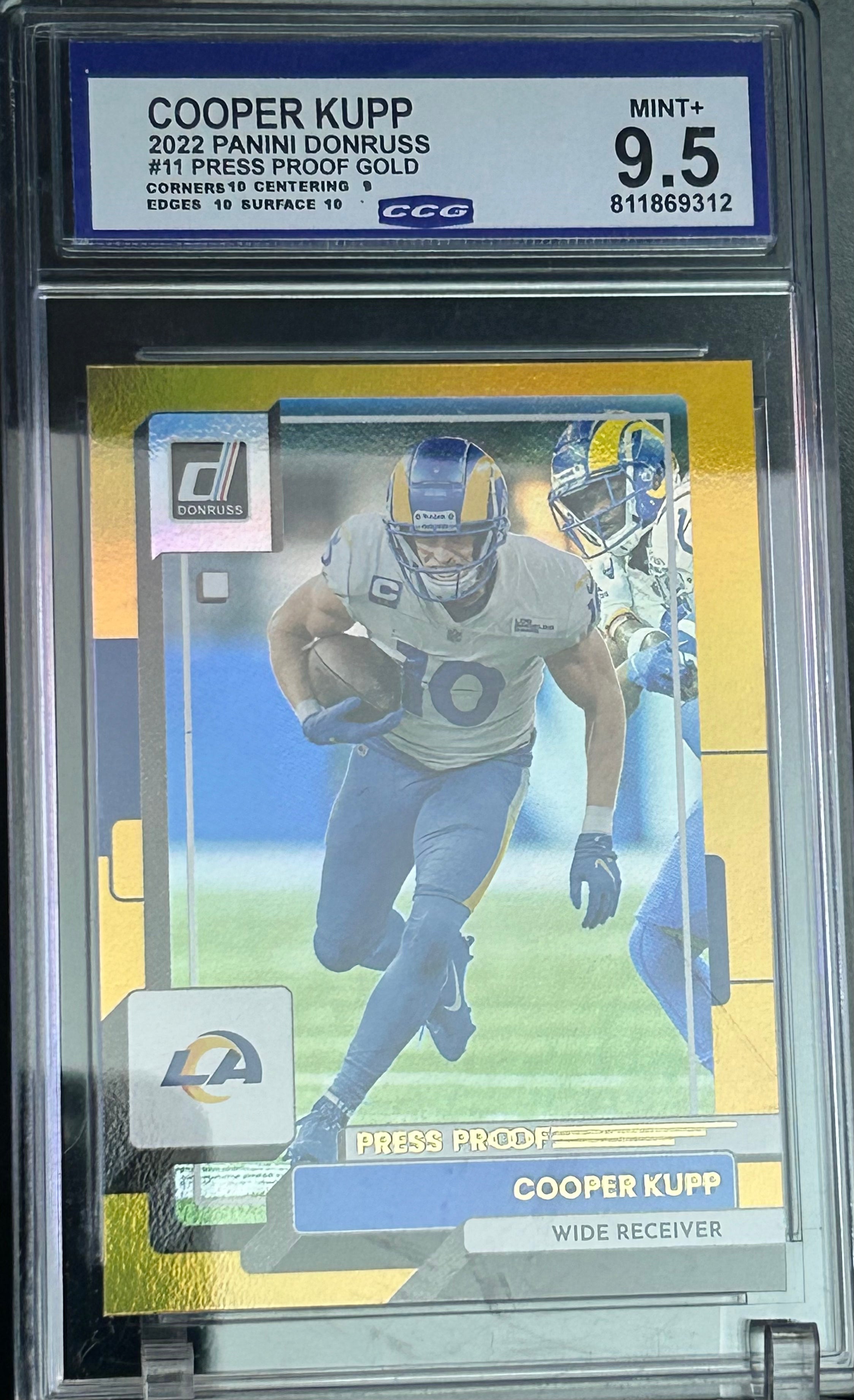 Cooper Kupp 2022 Panini Donruss #11 Press Proof Gold Mint+ 9.5
