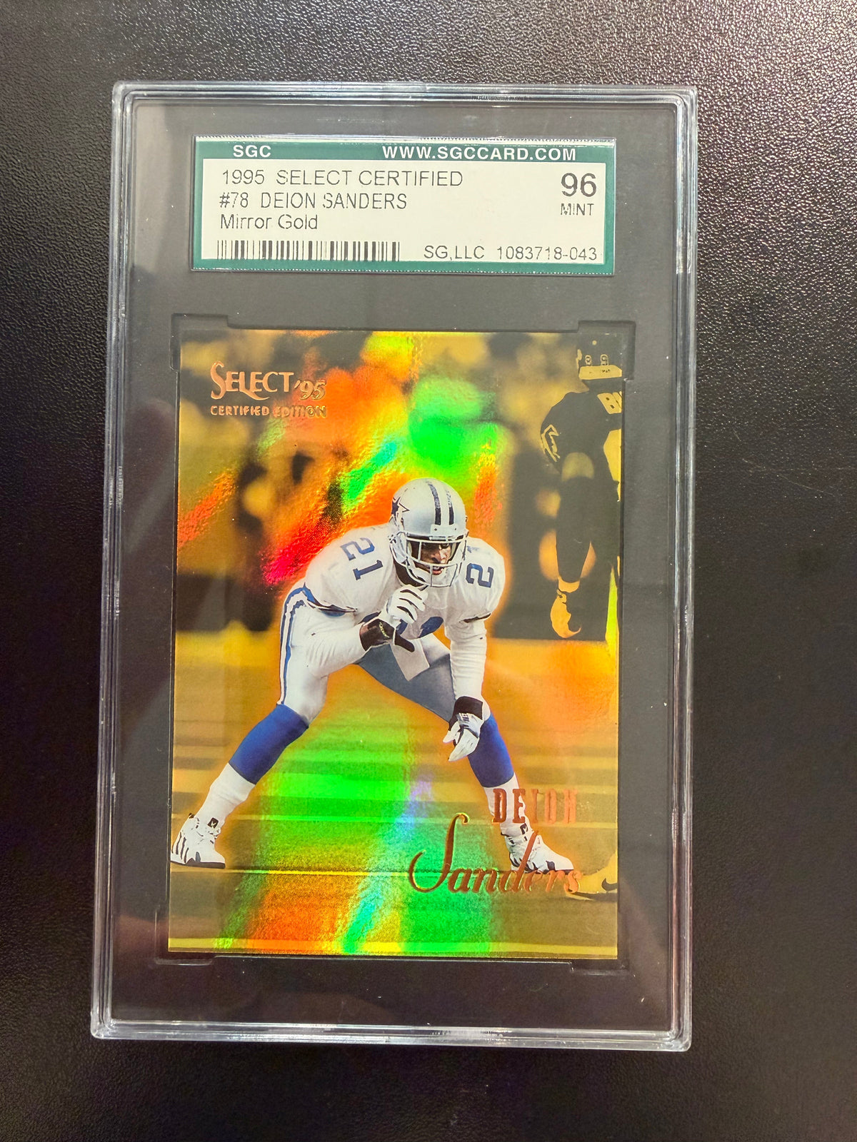Deion Sanders 1995 Select Certified Mirror Gold