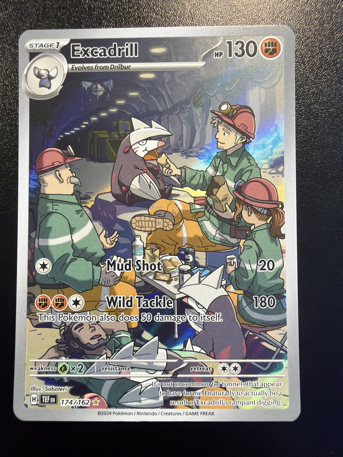 2024 Pokemon Temporal Forces #174/162 Excadrill Illustration Rare NM front
