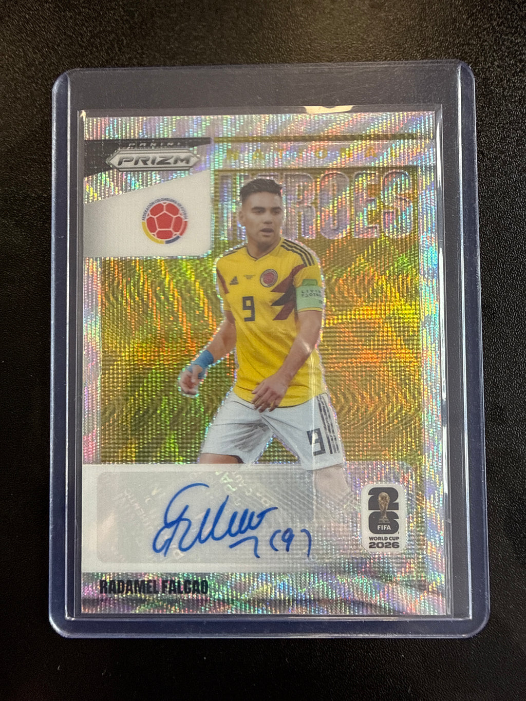 2026 Panini Prizm FIFA World Cup National Heroes Auto #NH-RF Radamel Falcao Choice Prizm Colombia front