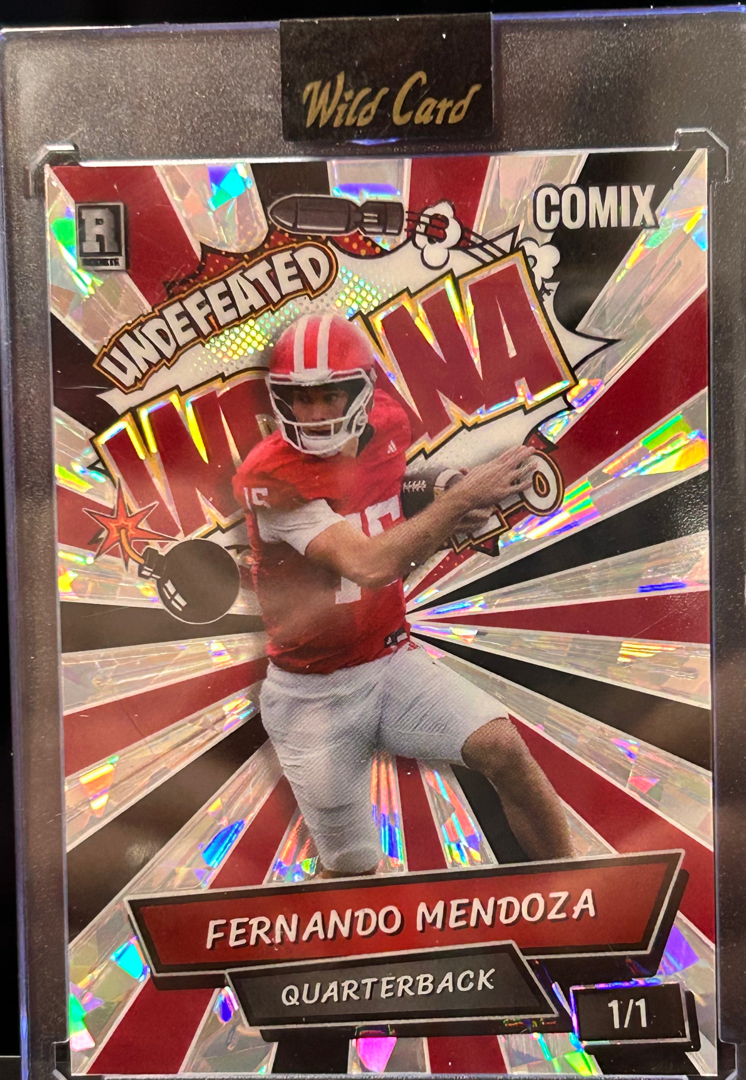 Fernando Mendoza 2025 Wild Card Comix Undefeated #ACBL-FM08 1/1 holo