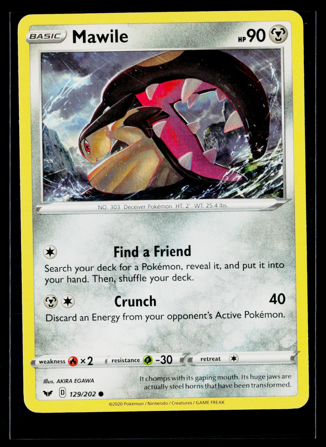 SWSH01: Sword & Shield Base Set #129/202 Mawile front
