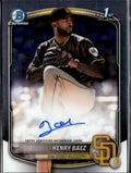 2025 Bowman Chrome #CPA-HBA Henry Baez Prospect Autographs Speckle #/299 front