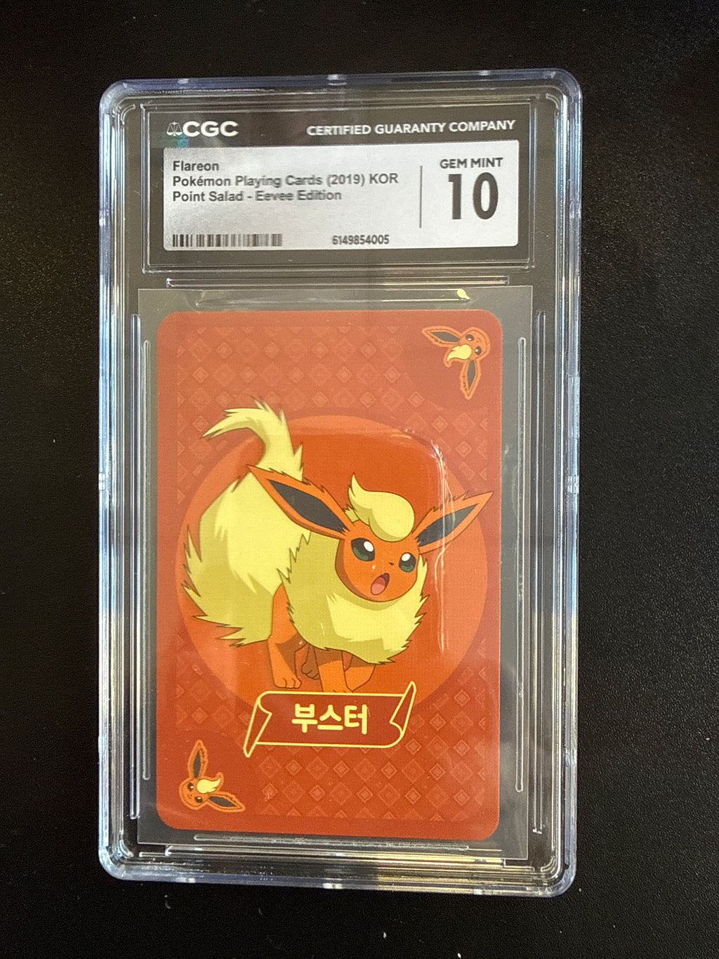 2019 Pokemon Playing Cards Korean Point Salad Eevee Edition Flareon CGC 10 front