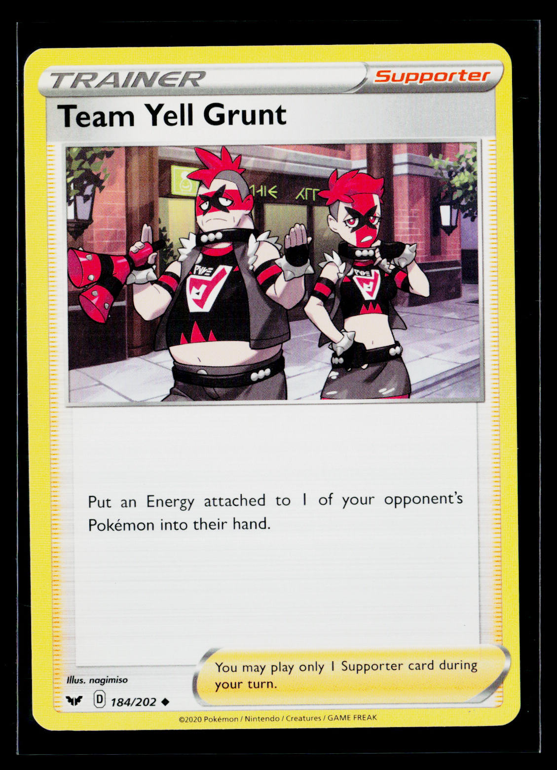 SWSH01: Sword & Shield Base Set #184/202 Team Yell Grunt front