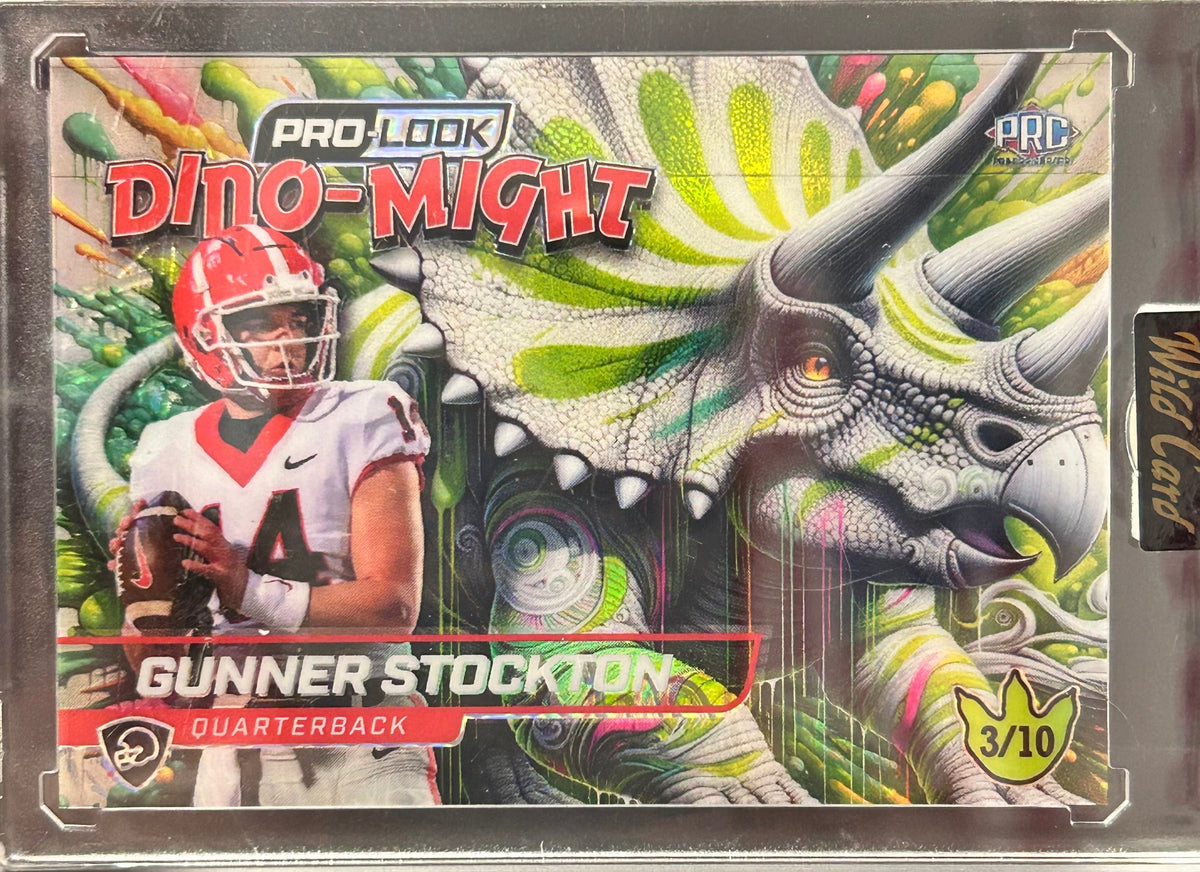 Gunner Stockton 2025 Wild Card Alumination Dino-Might 3/10 holo