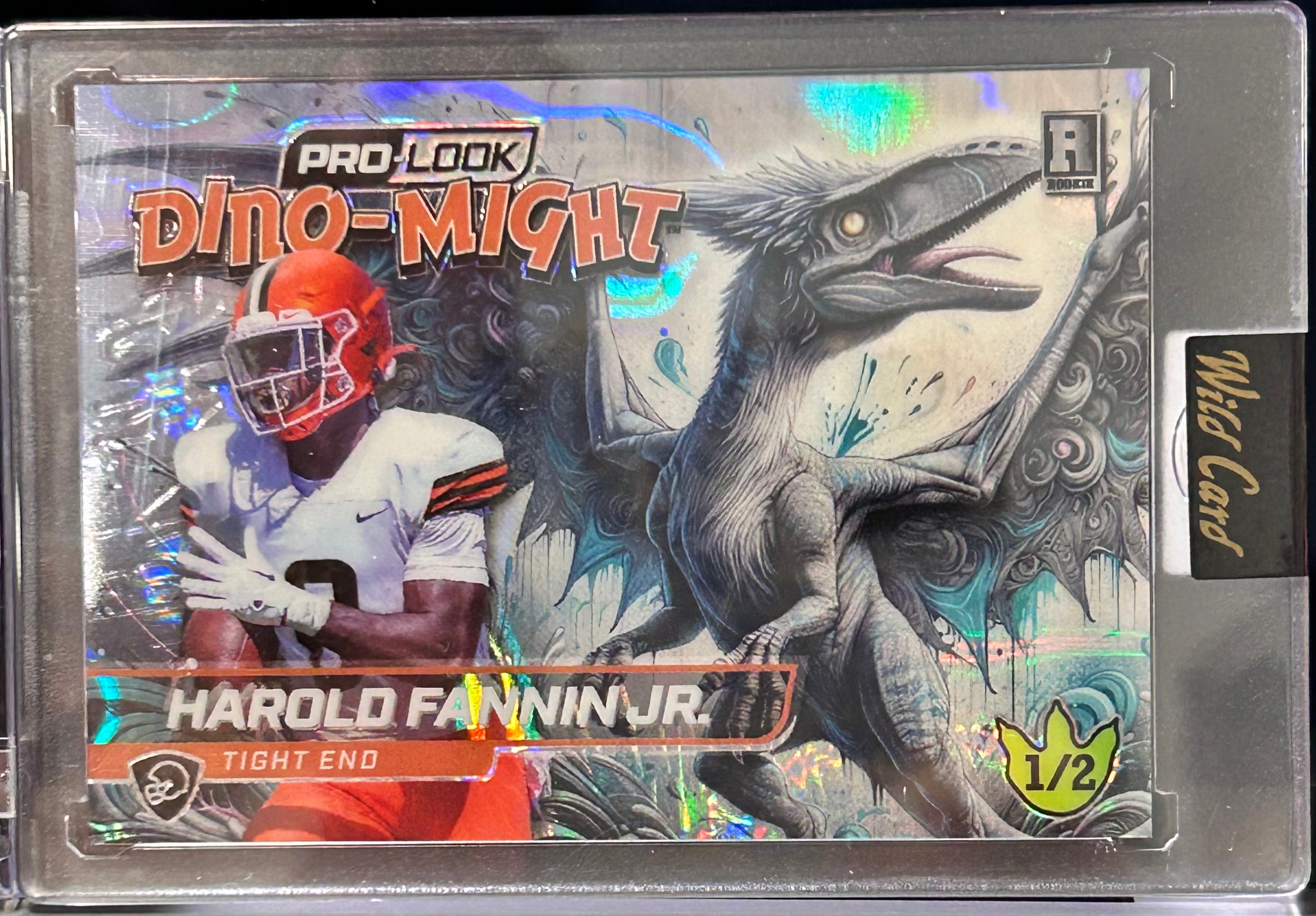 Harold Fannin Jr 2025 Wild Card Alumination Dino-Might Rookie 1/2 Holo