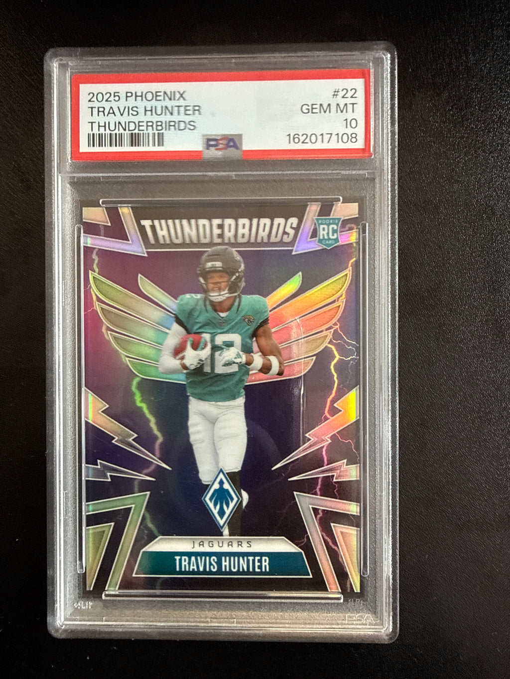 2025 Panini Phoenix Thunderbirds #22 Travis Hunter Rookie RC PSA 10 front