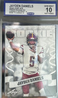 Jayden Daniels 2024 Leaf #10 Prized Rookie RC Gem Mint 10