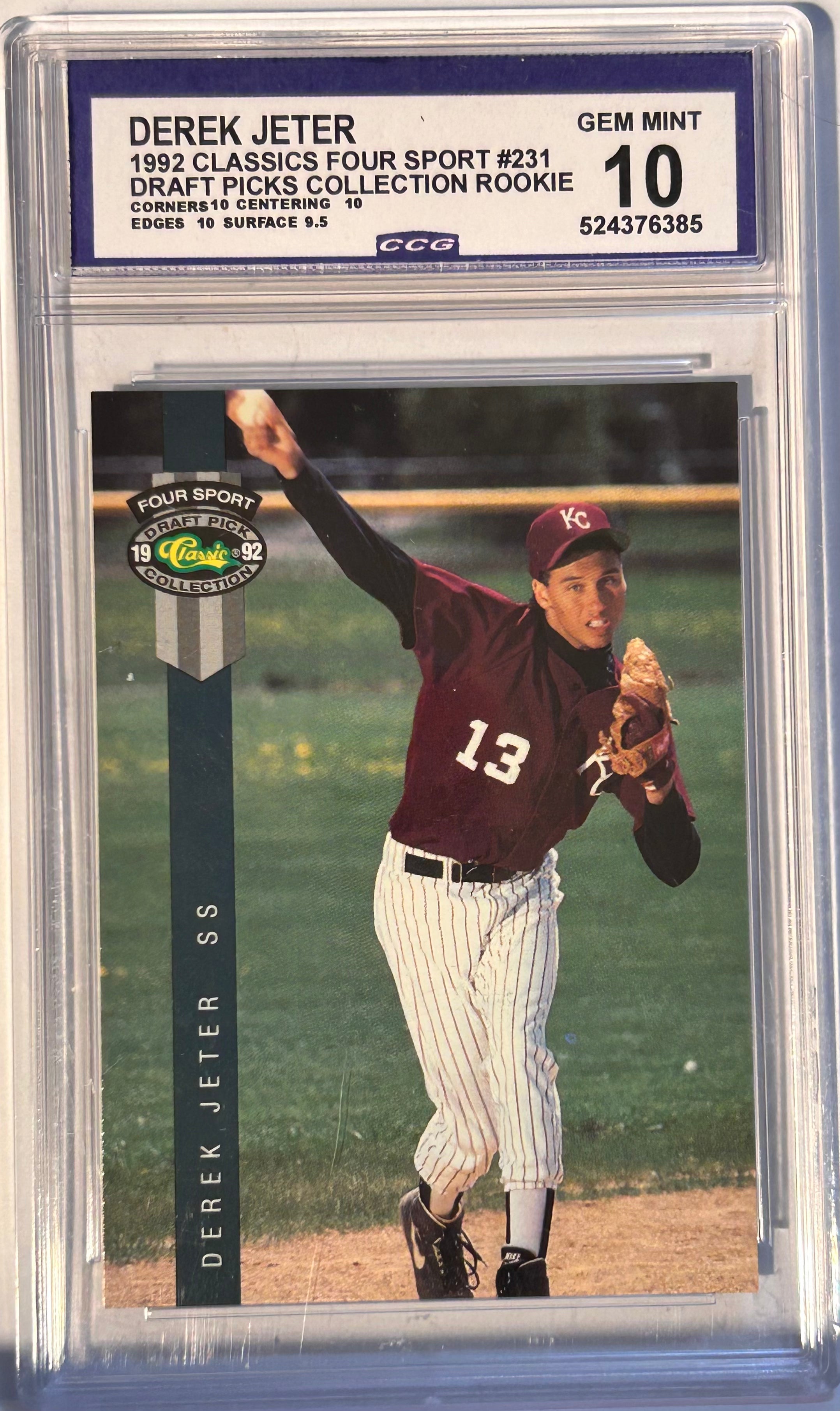 Derek Jeter 1992 Classics Four Sport #231 Rookie