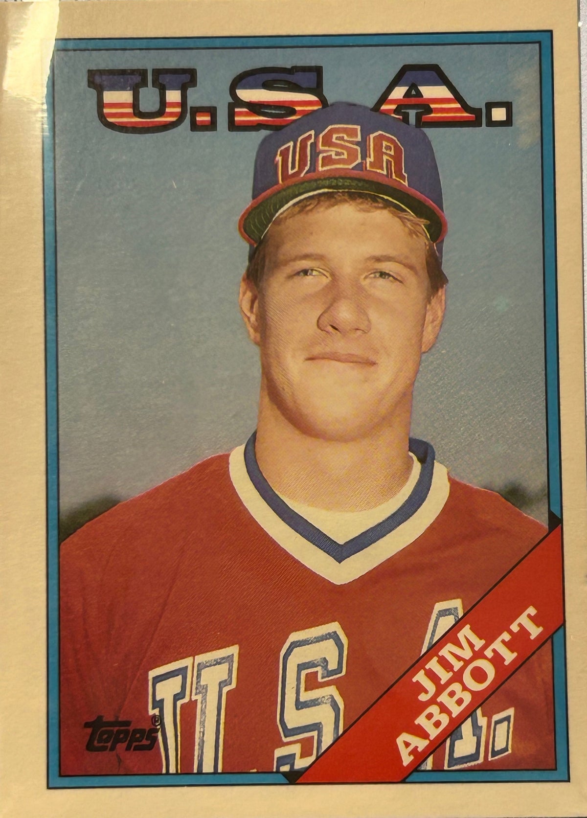 Jim Abbott 1988 Topps #1T USA