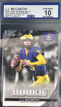 JJ McCarthy 2023 Leaf Rookie #FL11 Exclusive Flag Edition Gem Mint 10