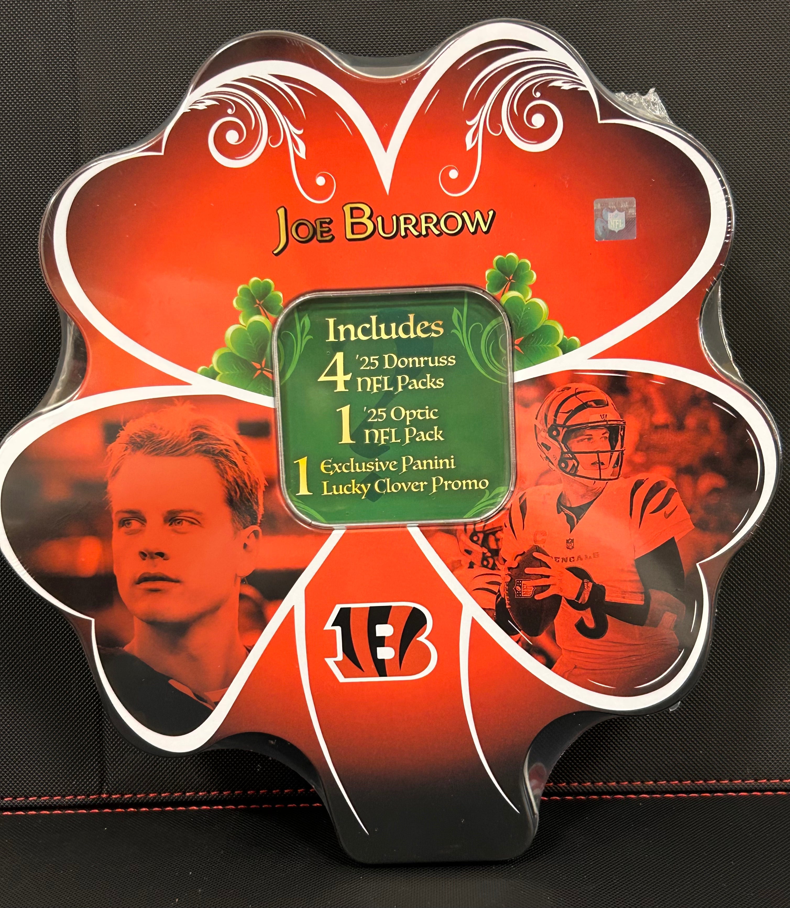 Joe Burrow 2025 Donruss Lucky Clover Tin