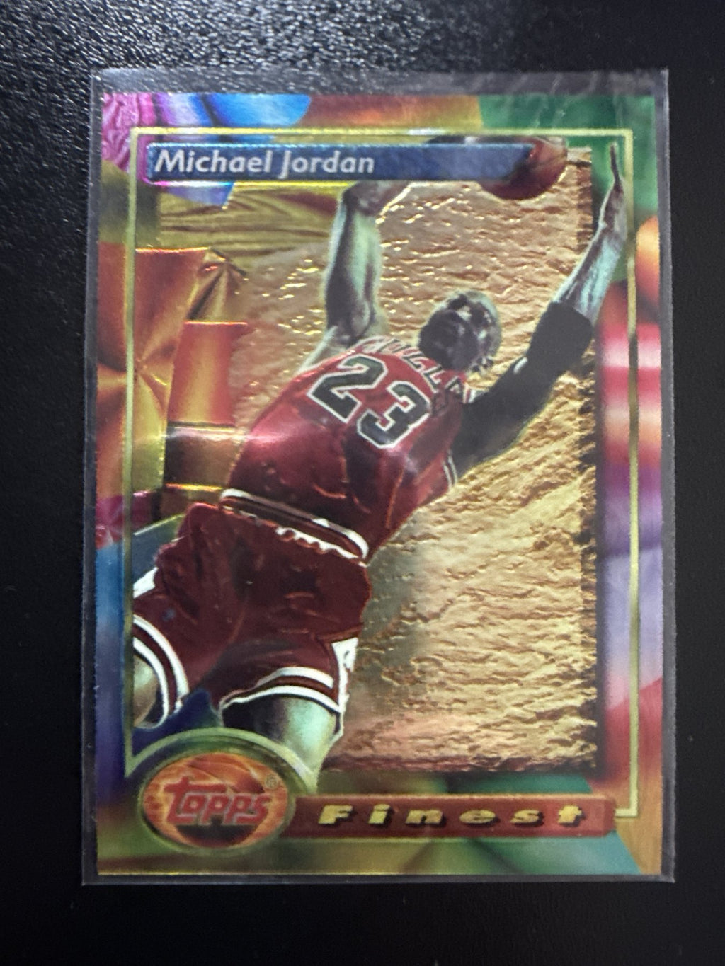 1993-94 Topps Finest Michael Jordan #1 in-hand (raw NM in sleeve)