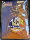 One Piece Round1 Nami & Nico Robin Acrylic Keychain (Promo, Sealed)