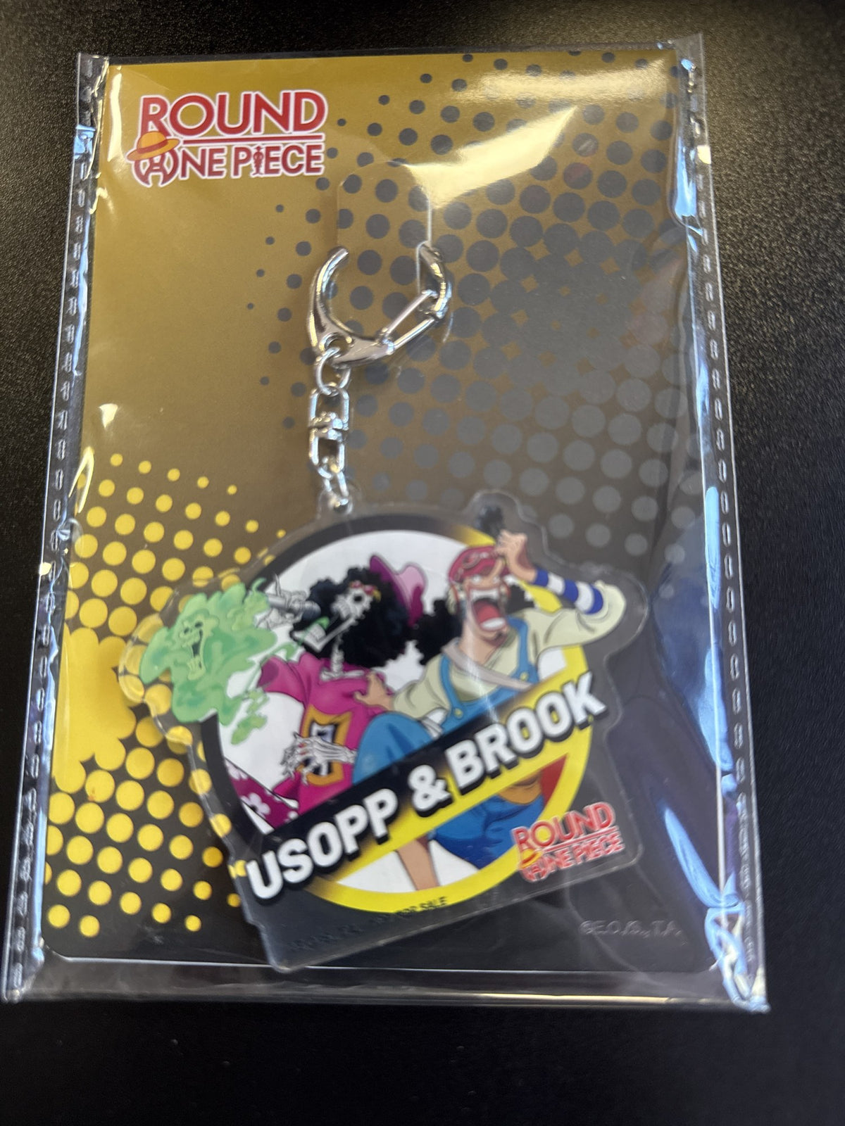 One Piece Round1 Usopp & Brook Acrylic Keychain (Promo, Sealed)
