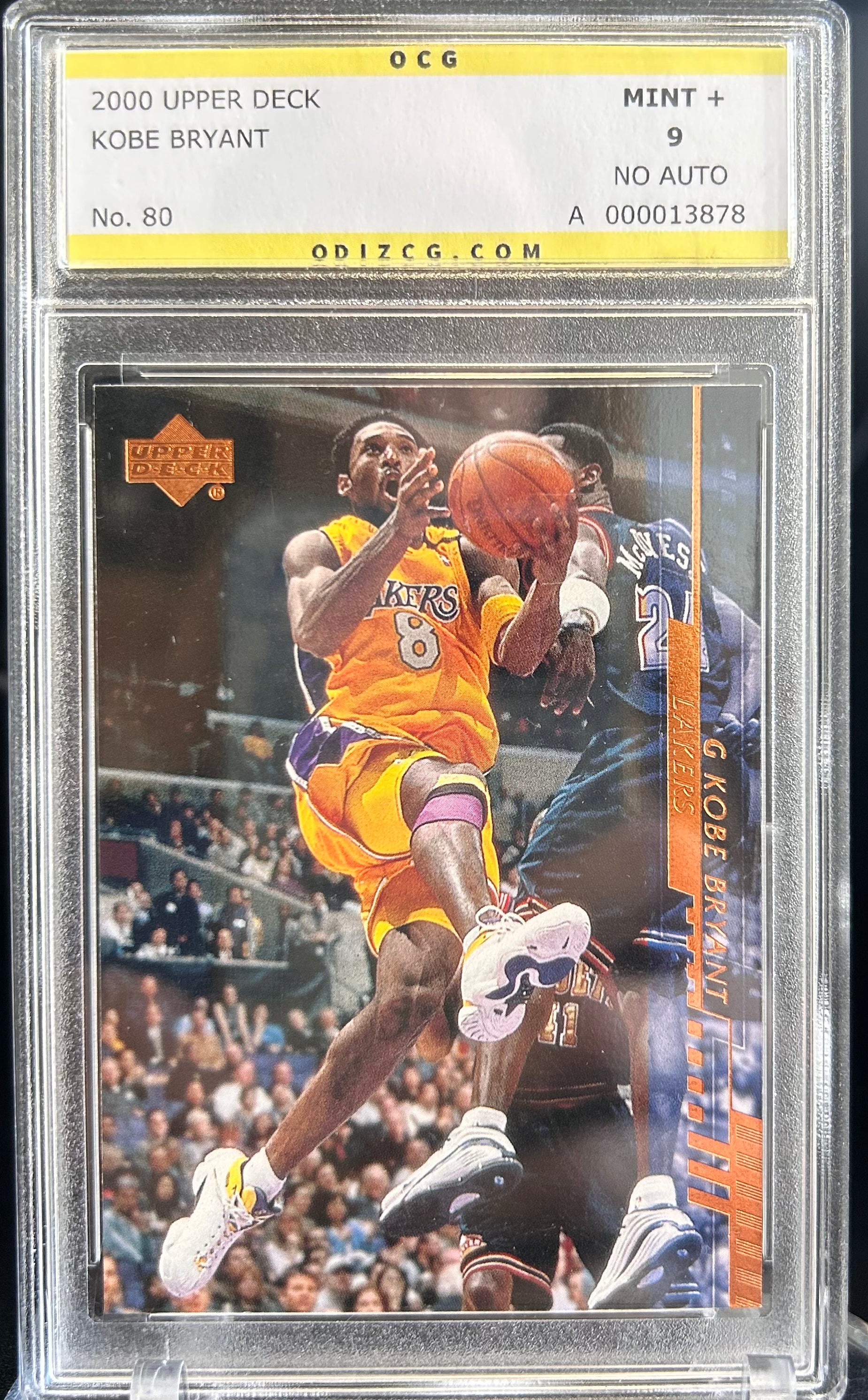 Kobe Bryant 2000 Upper Deck #80 OCG Grading Mint 9
