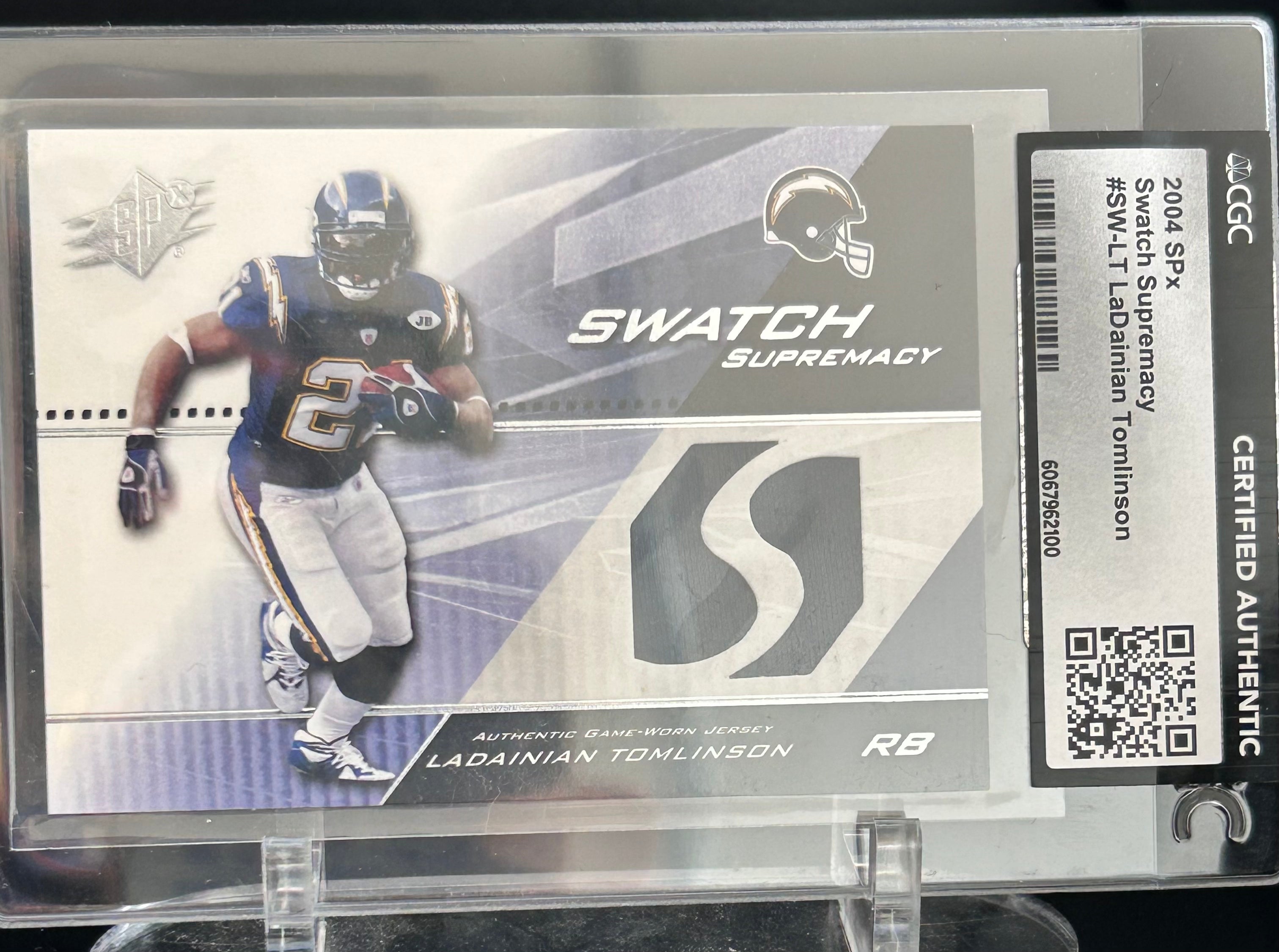 Ladainian Tomlinson 2004 Upper Deck Swatch Supremacy #SW-LT Certified Authentic Relic